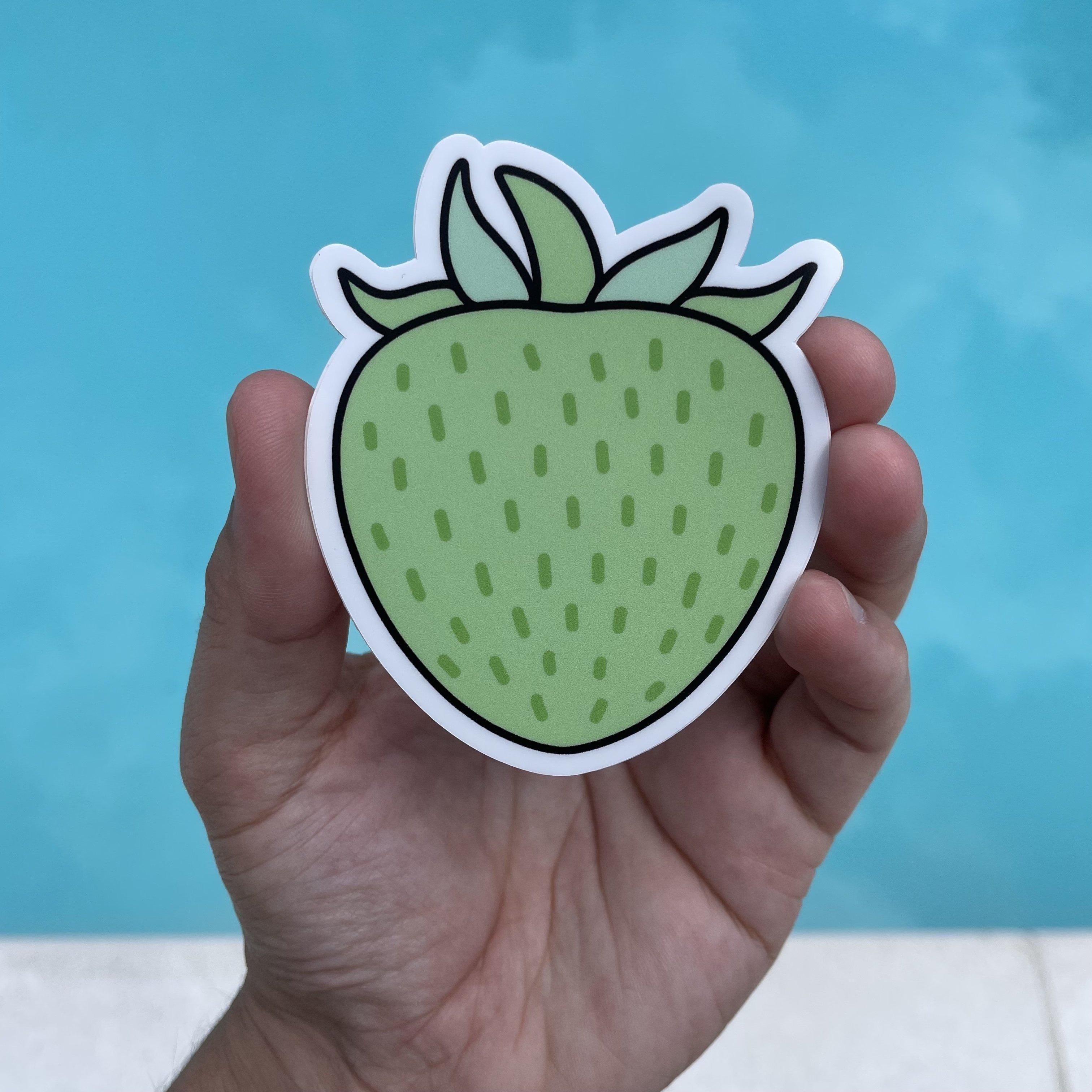  Green Strawberry Aesthetic Sticker、mySite、elrpsem3k