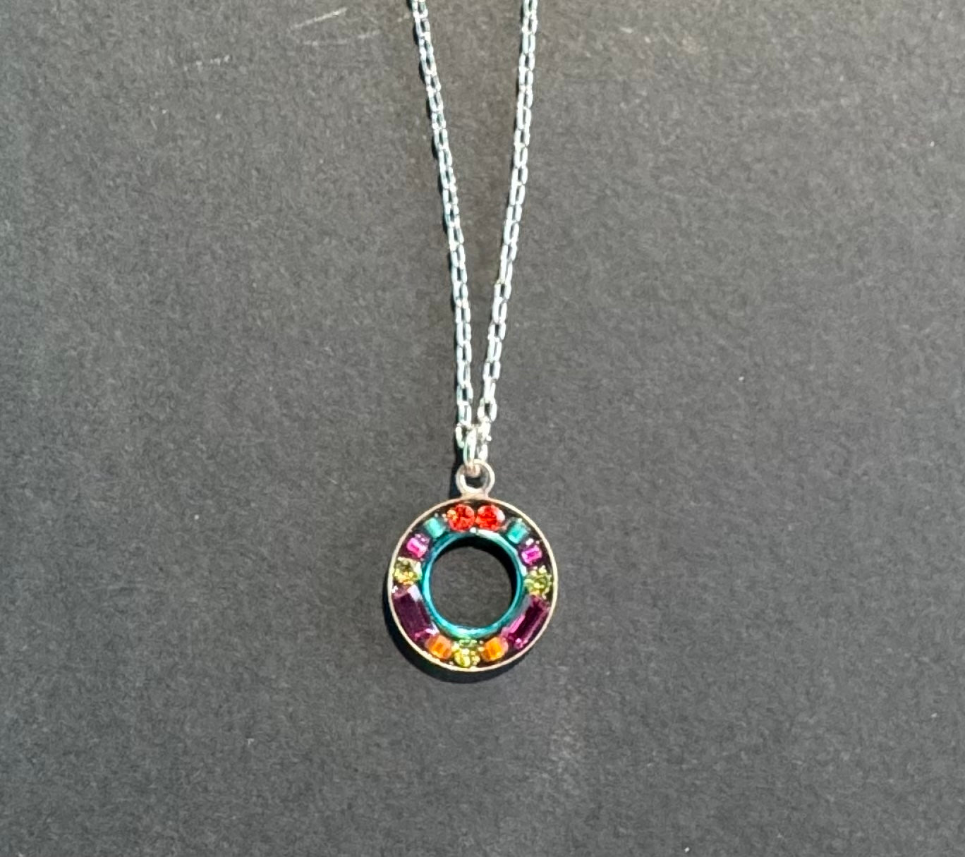 Petite Mosaic Circle Necklace Multicolor、mySite、g9winljtr