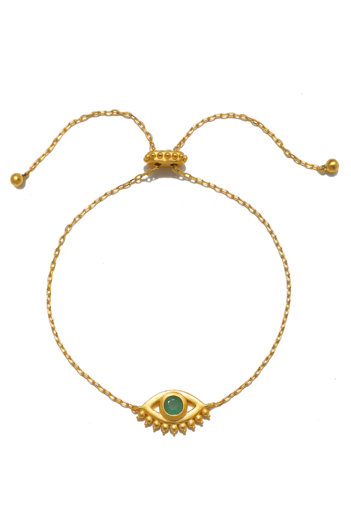 Gold Evil Eye Emerald Bracelet、mySite、topwebapps