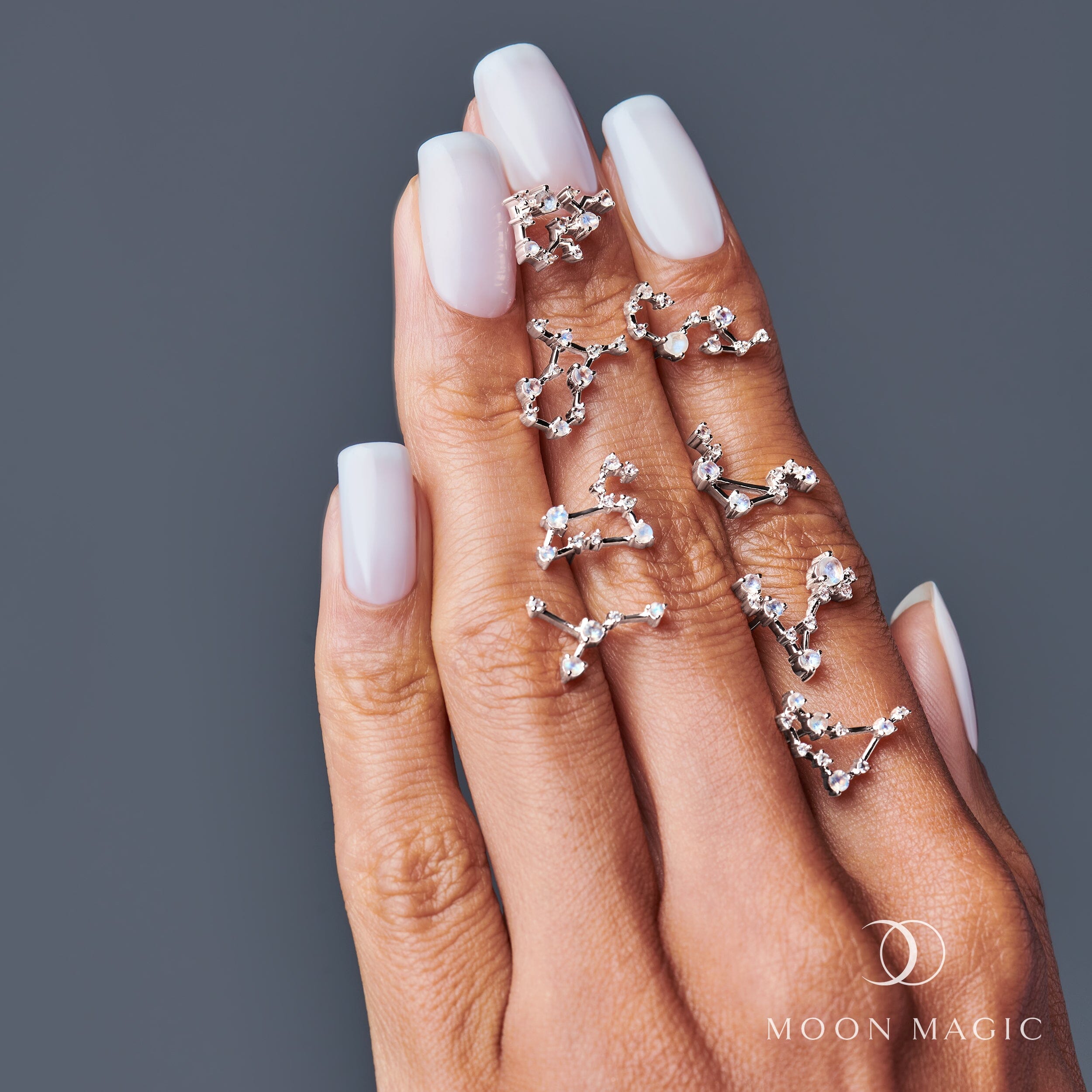 Moonstone Earrings - Leo Zodiac Constellation、mySite、hinf8tx79