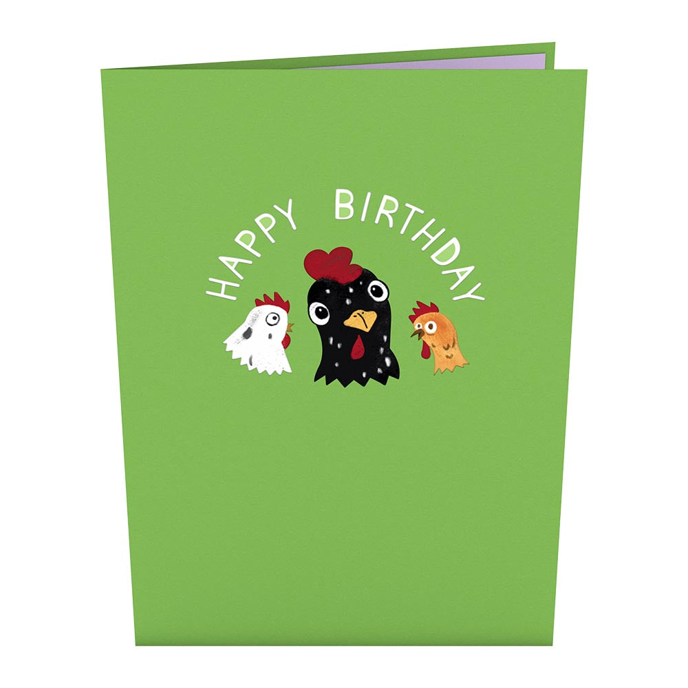 Happy Birthday To My Spring Chicken Pop-Up Card、mySite、solidvoid