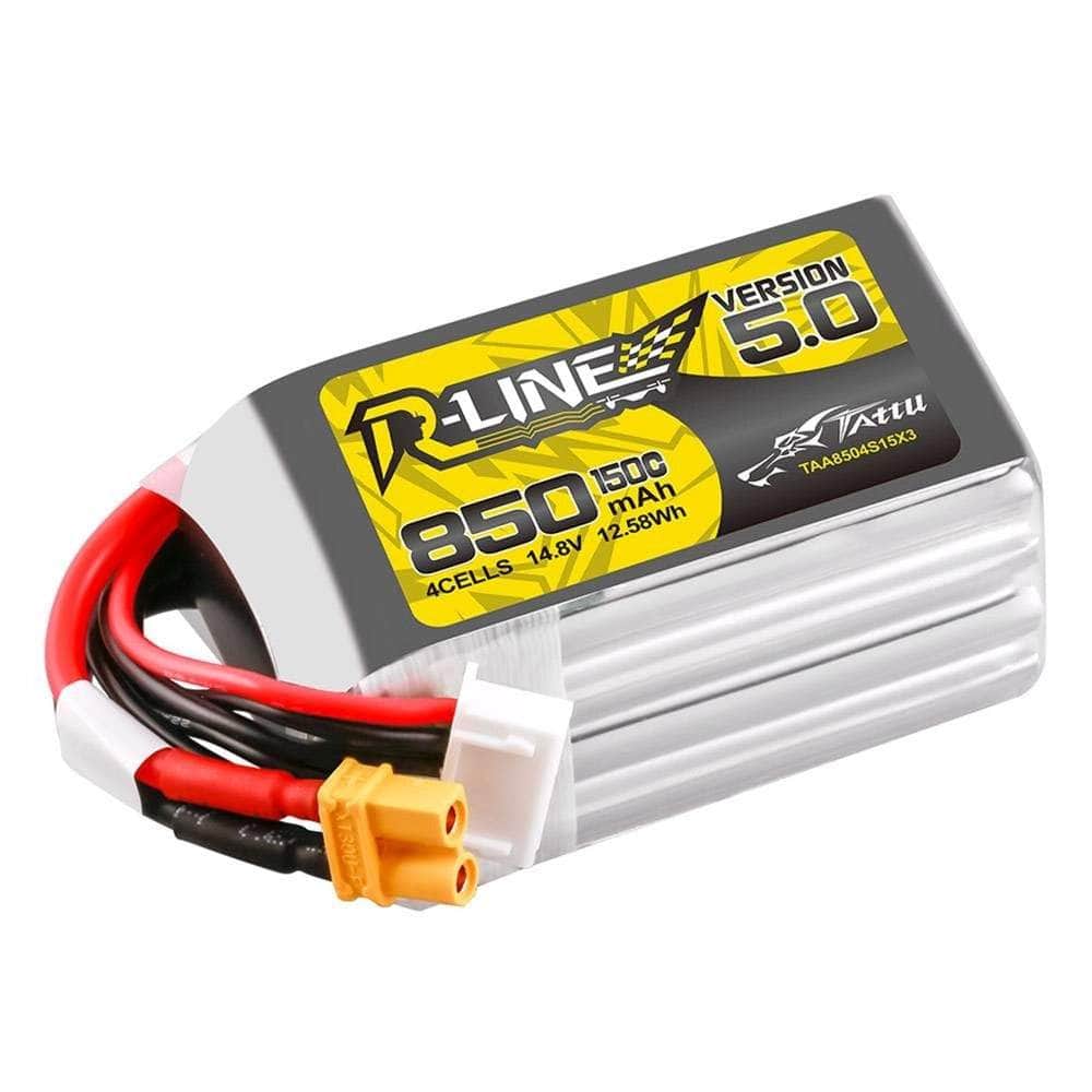  Tattu R-Line Version 5.0 850mAh 4S 150C 14.8V LiPo Battery - XT30、mySite、merchandisen