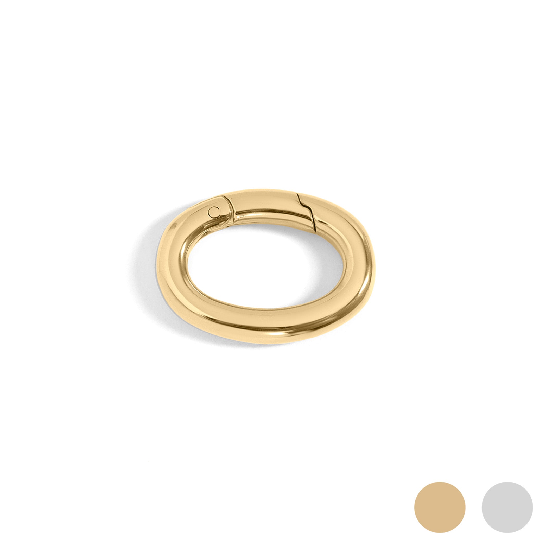 18K Gold PVD Stainless Steel Oval Carabiner / ENC0032、mySite、dreamappss