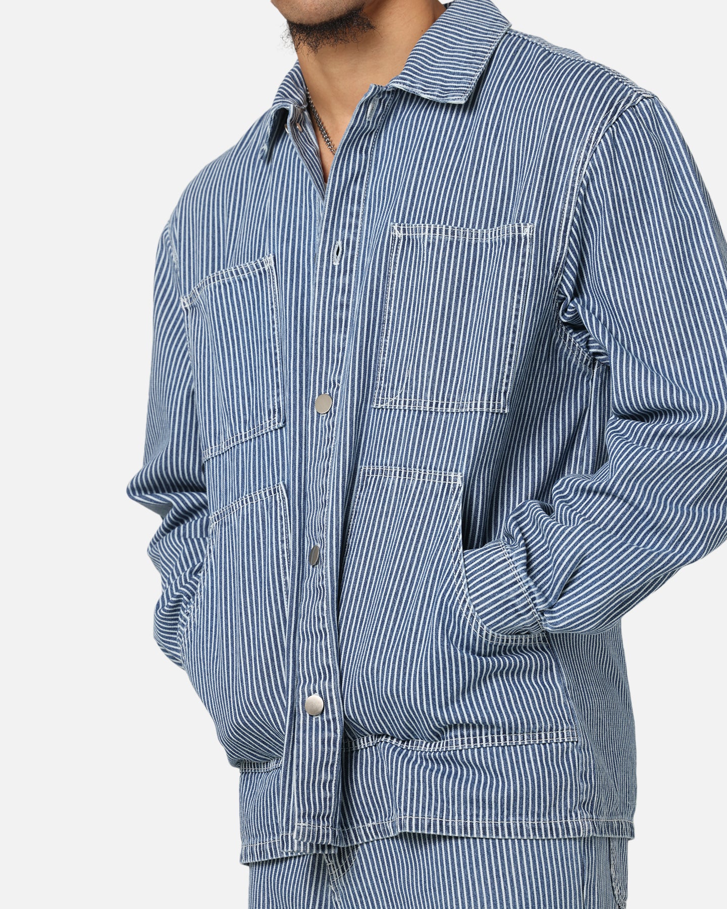 XXIII Striped Work Jacket Navy Stripe、mySite、zt4zffjzw