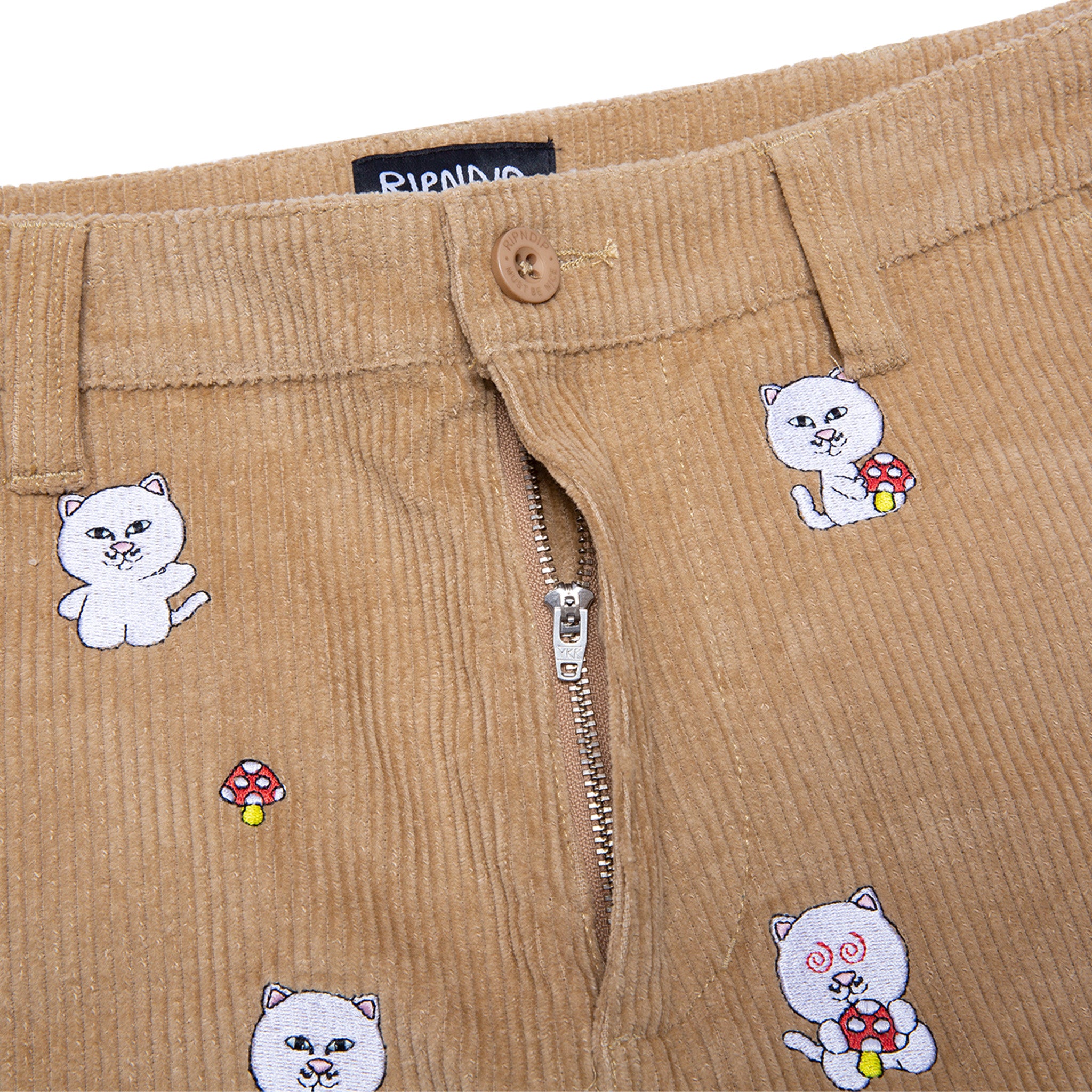  Hello Nermy Corduroy Embroidered Shorts (Tan)、mySite、merchandisen