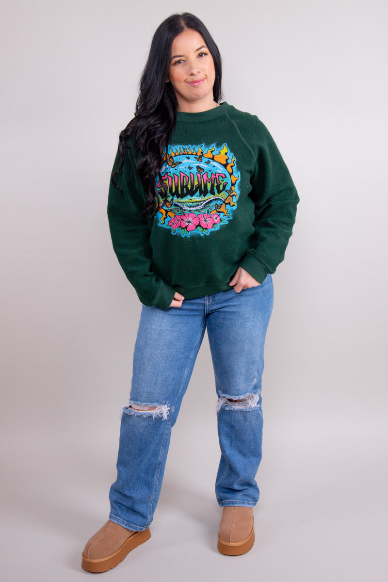 Sublime Graffiti Sun Reverse Raglan BF Crew - FINAL SALE、mySite、hinf8tx79