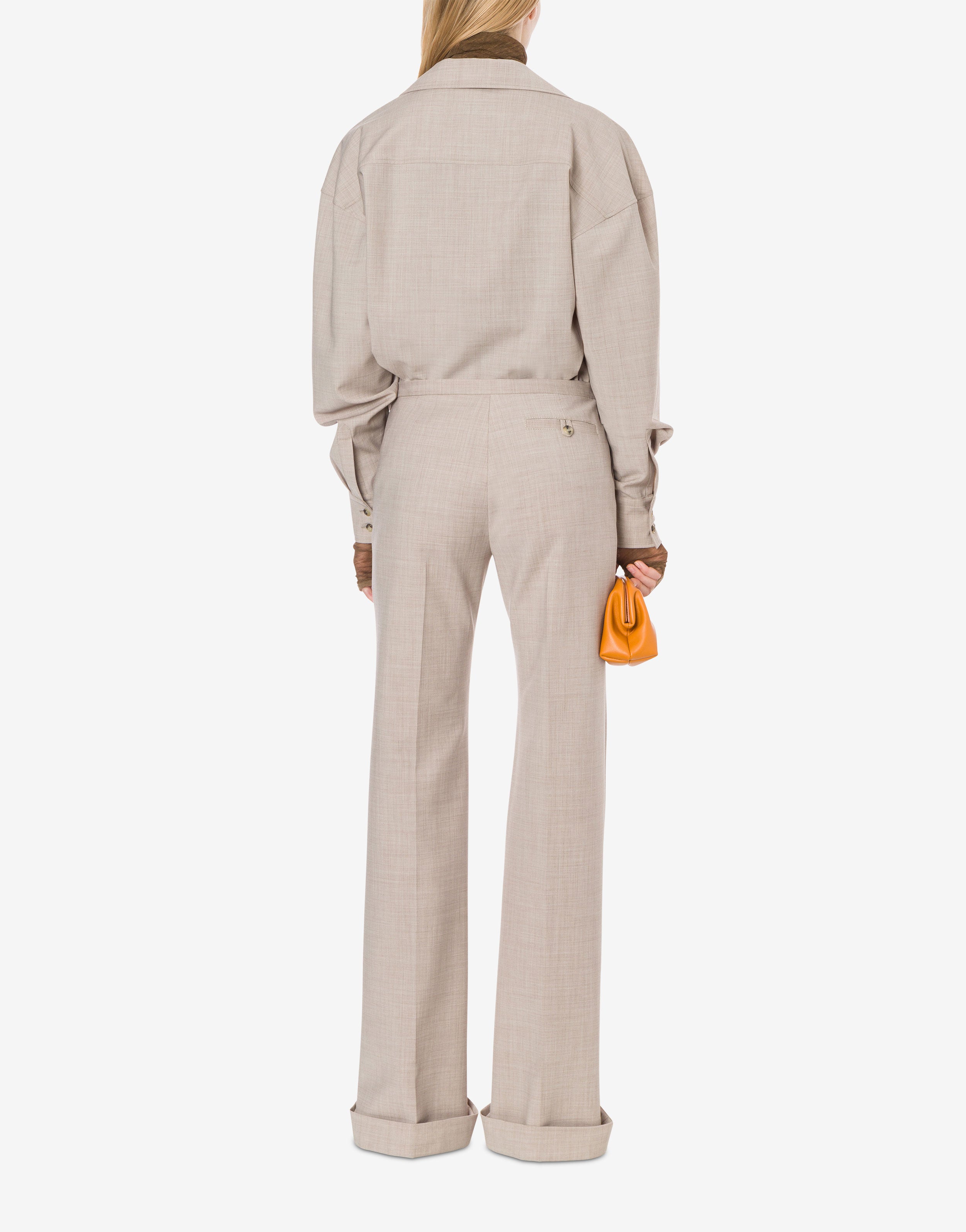 Pantalone a vita bassa in tropical wool、mySite、aoinhome