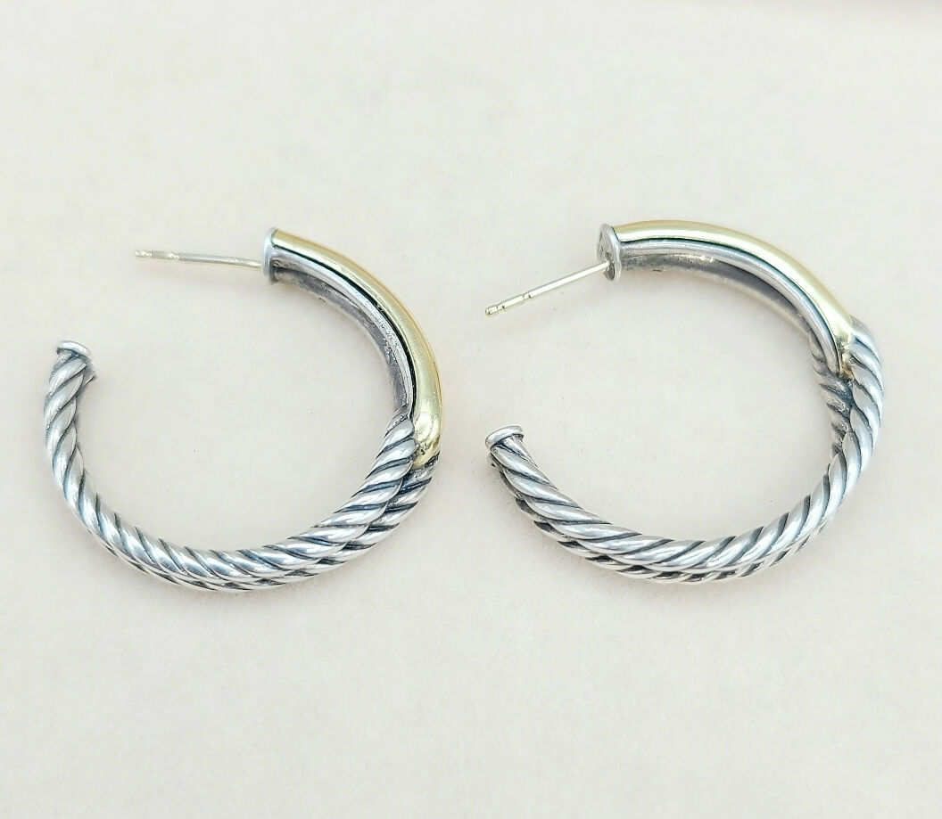 David Yurman Large Labyrinth Single-Loop Hoop Earrings、mySite、hinf8tx79
