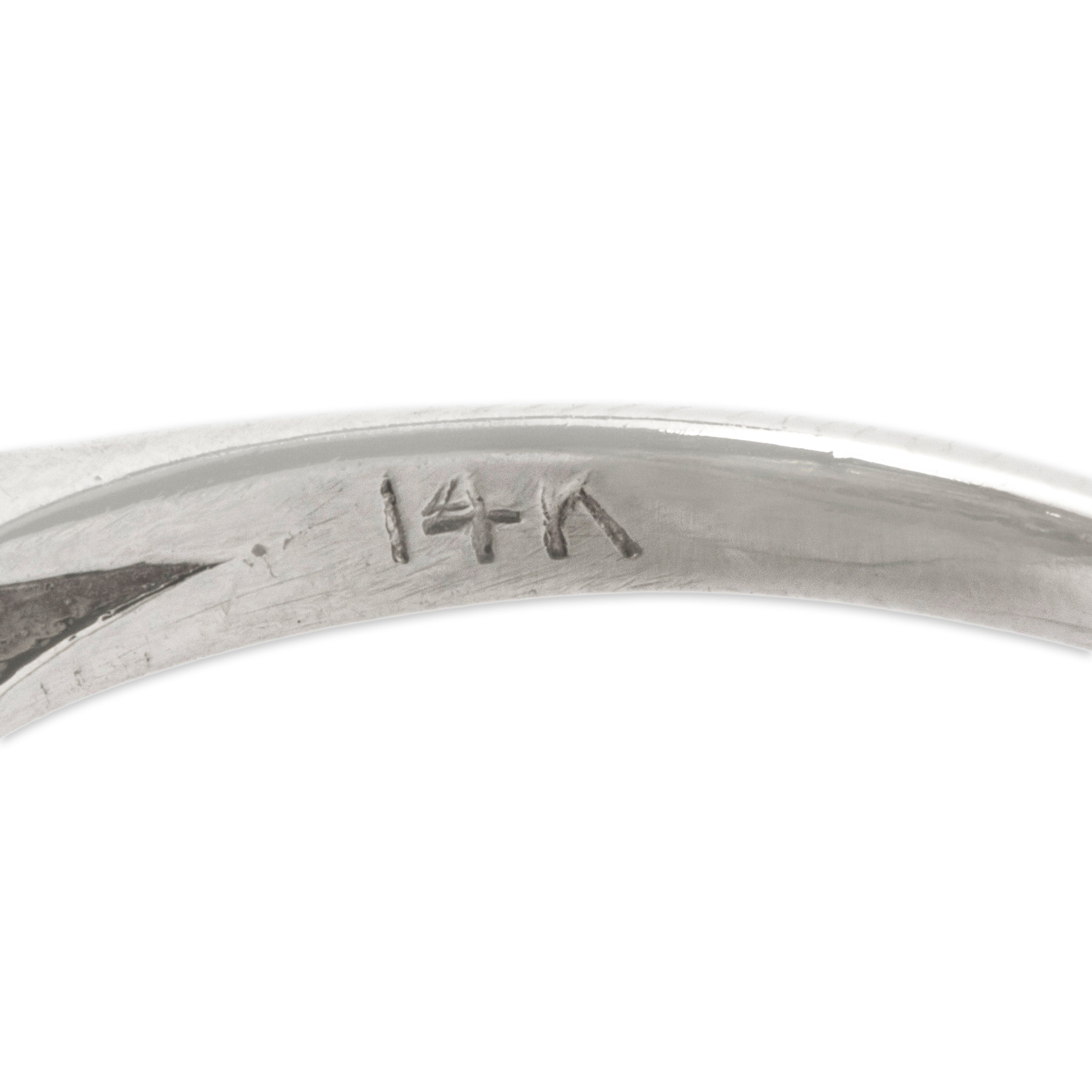 Vintage 14k White Gold 1.326cttw Diamond Art Deco-Style Line Ring 7.00、mySite、hinf8tx79