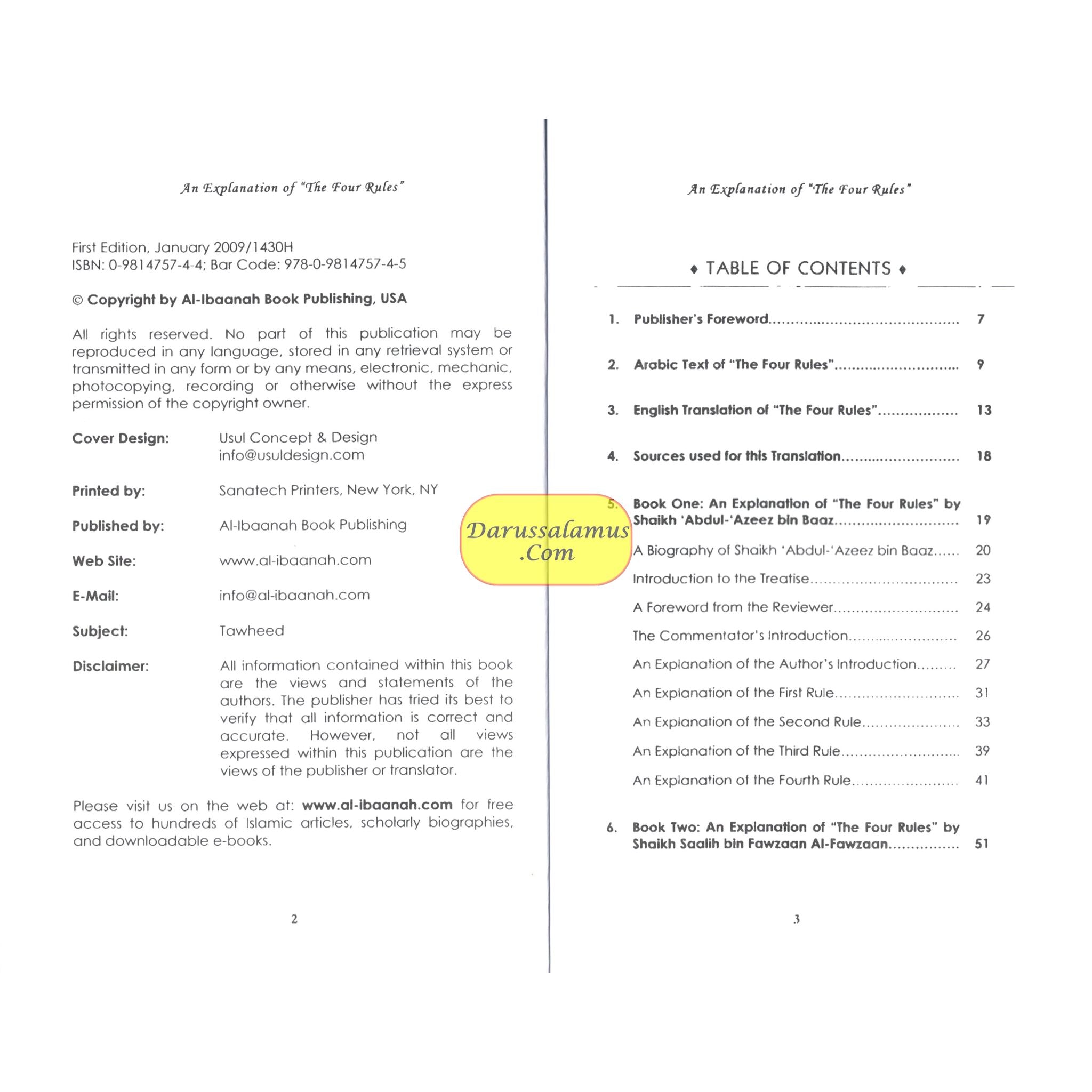 An Explanation Of The Four Rules Ragarding Shirk By Muhammad bin Abdil-Wahhaab、mySite、topwebapps