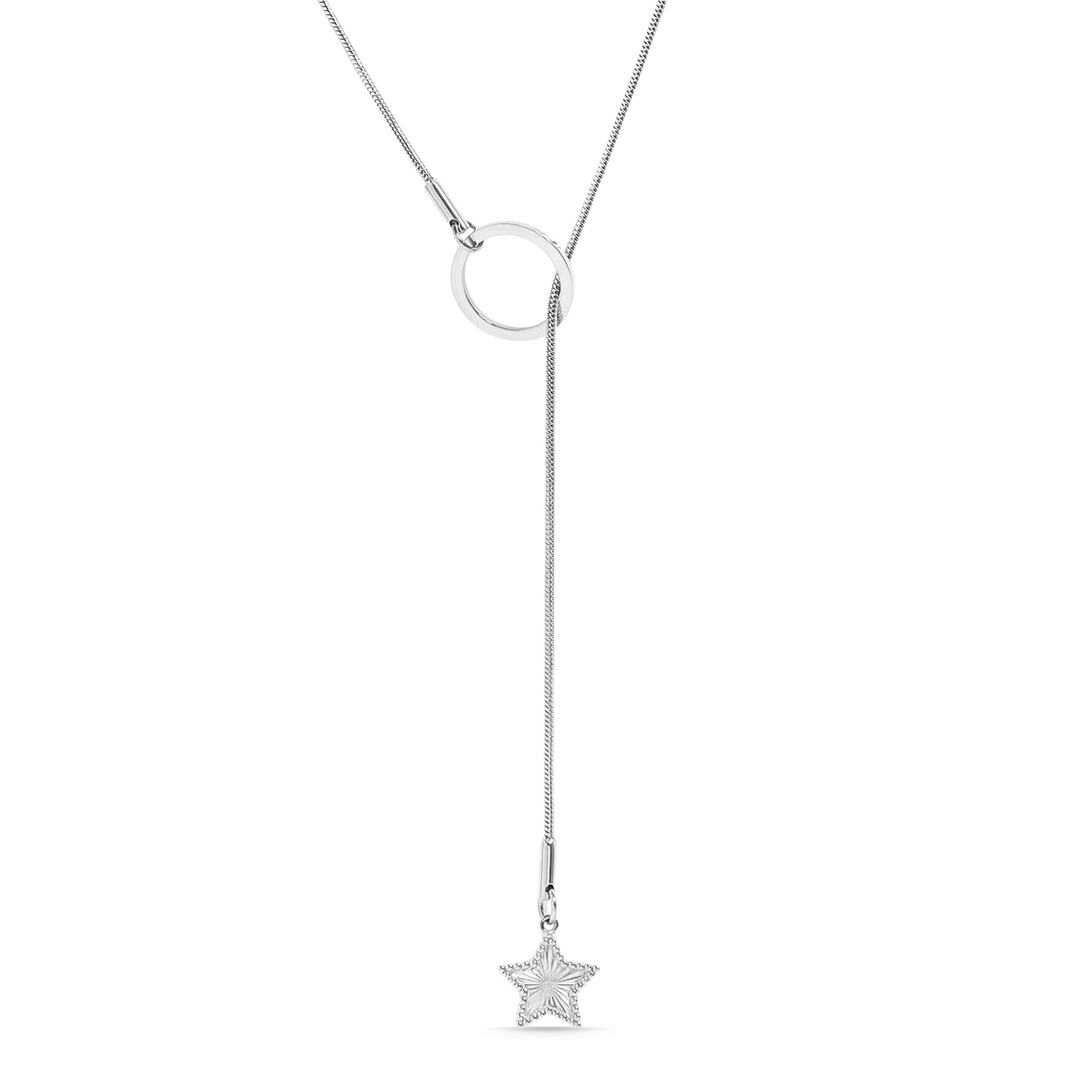 18K Gold PVD Stainless Steel Star Lariat Necklace / CHN0062、mySite、dreamappss