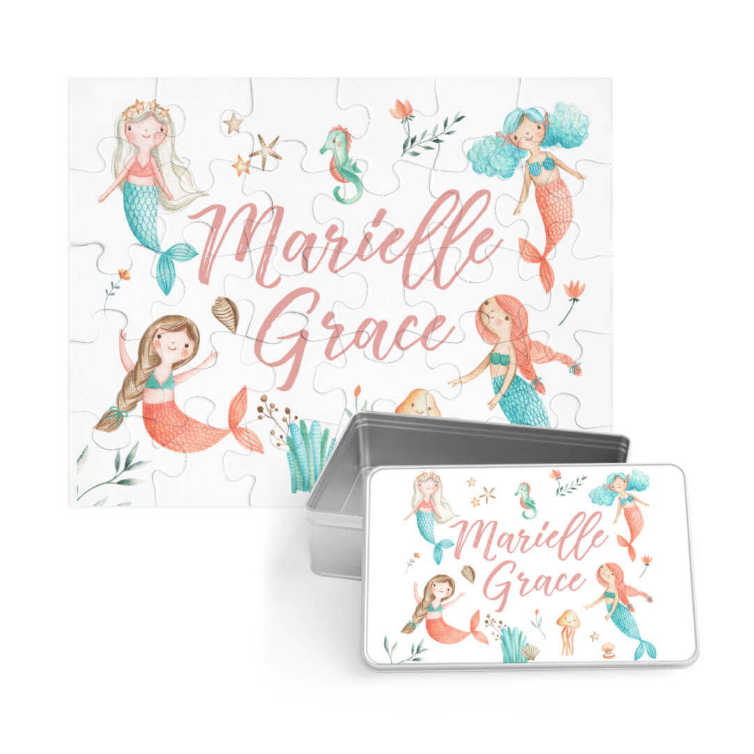  Kids Personalized 30 Piece Puzzle | Mermaid Friends、mySite、layawaytickets