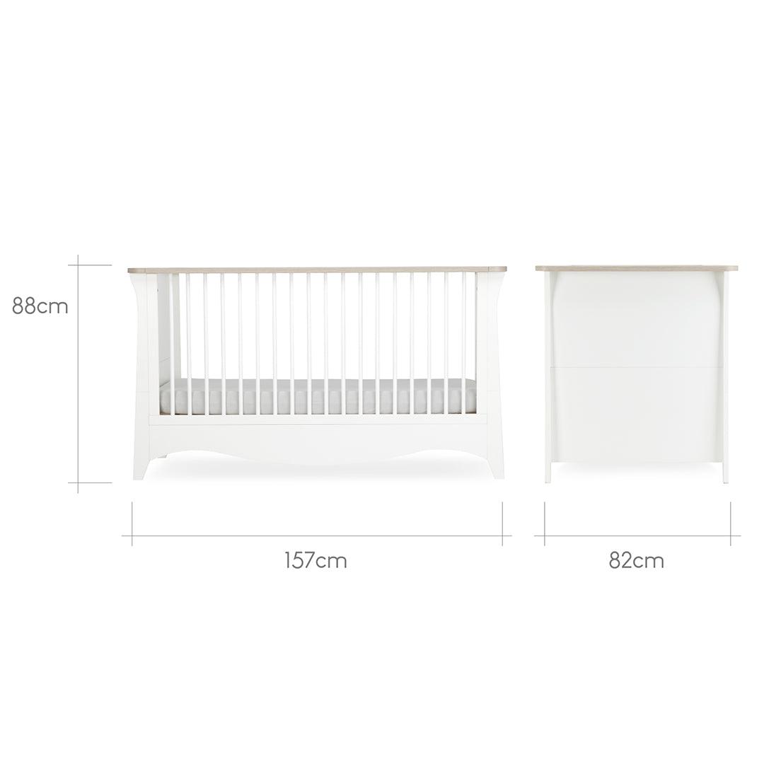  CuddleCo Clara Cot Bed - White/Ash、mySite、merchandisen