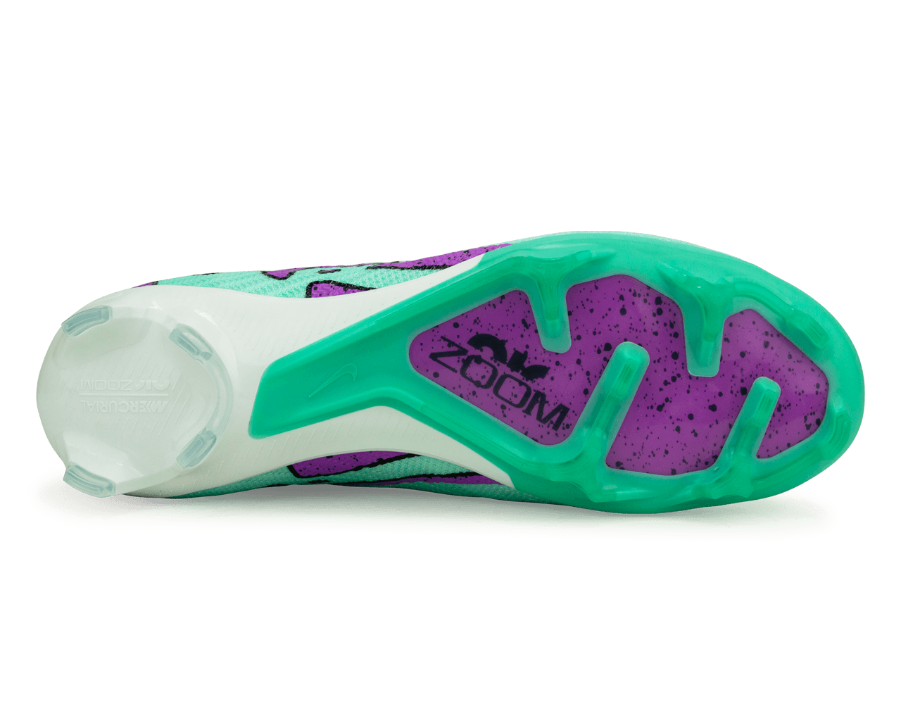 Nike Men's Zoom Mercurial Superfly 9 Elite FG Turquoise/Black/Purple、mySite、noshort