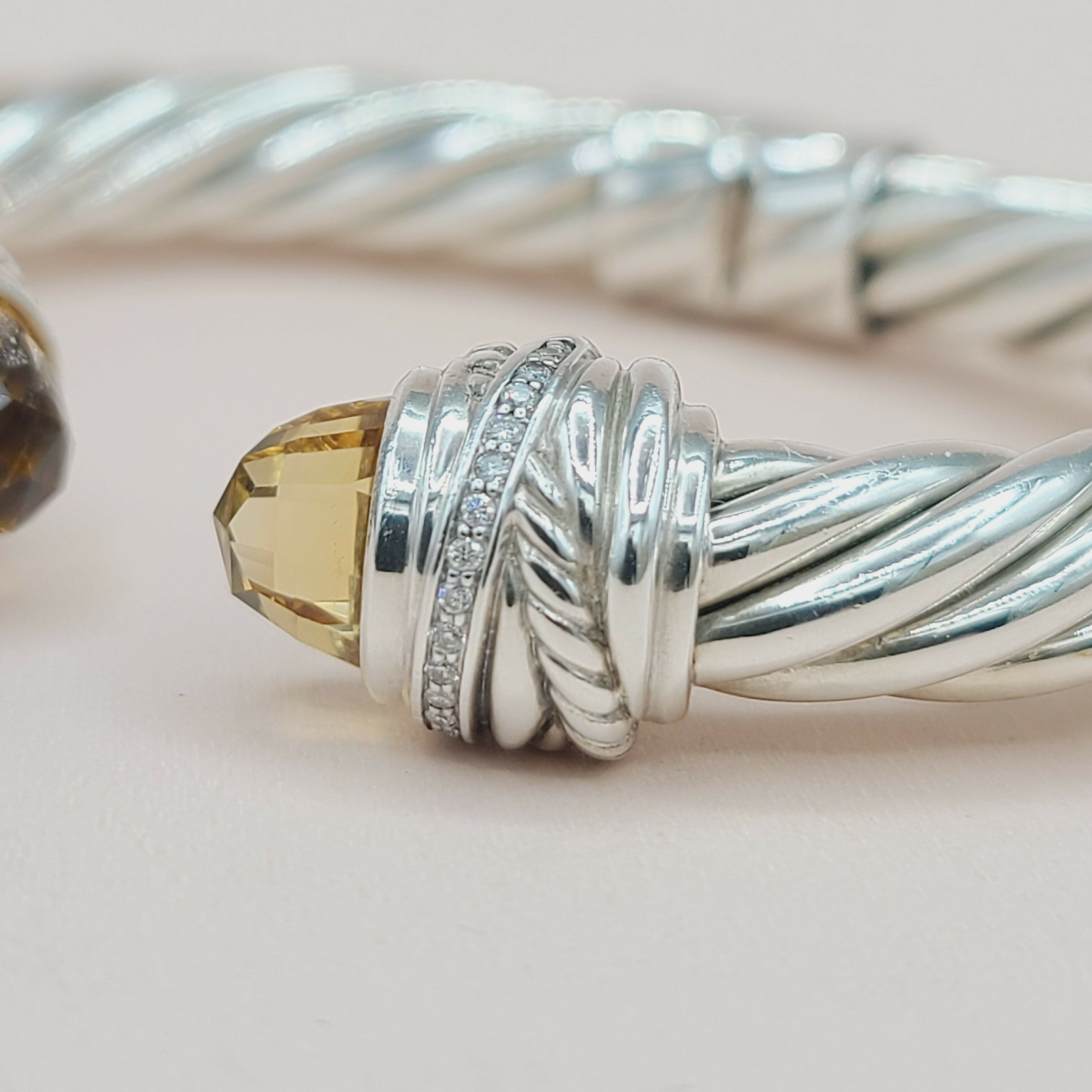 David Yurman Crossover Bracelet 8.5mm Citrine & Diamonds、mySite、hinf8tx79