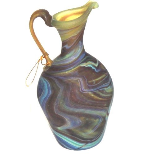 Gemma Small Phoenician Vase - Ancient beauty Phoenician Glass Vase. Each is unique. Museum quality looks and feels(5.5 Inch)、mySite、topwebapps