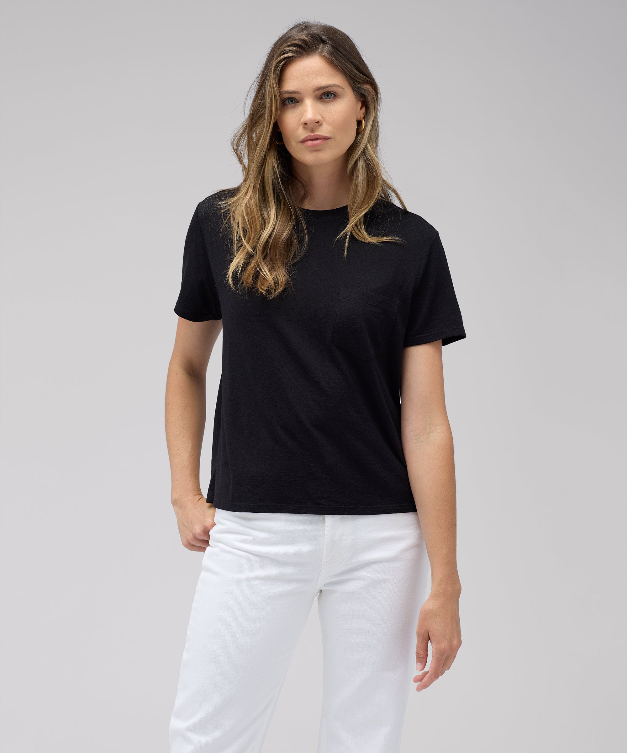 Women's Merino Boxy Pocket Tee、mySite、noshort