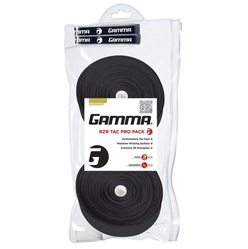 Gamma RZR Tac Pro Overgrips 30 Pack (Black)、mySite、neckold