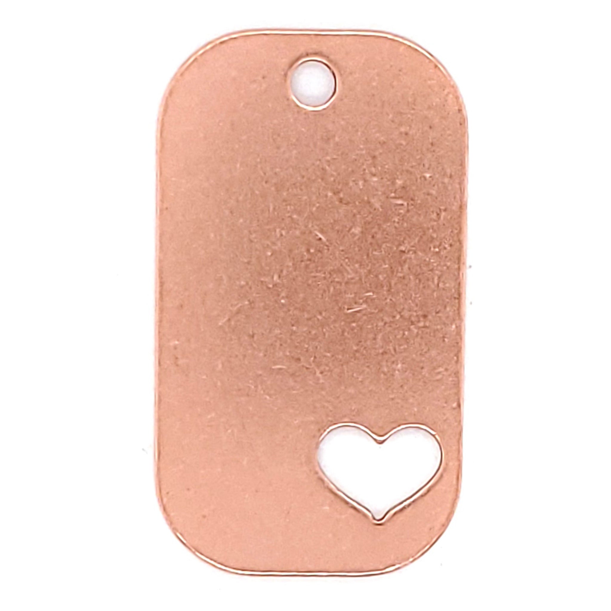 Copper Blank Heart Cutout Dog Tag Pendant / SBB0185、mySite、dreamappss