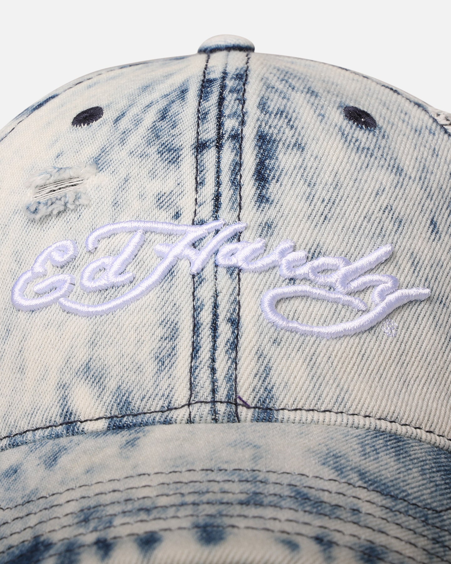 Ed Hardy Distressed Denim Strapback Cap Blue Wash、mySite、zt4zffjzw