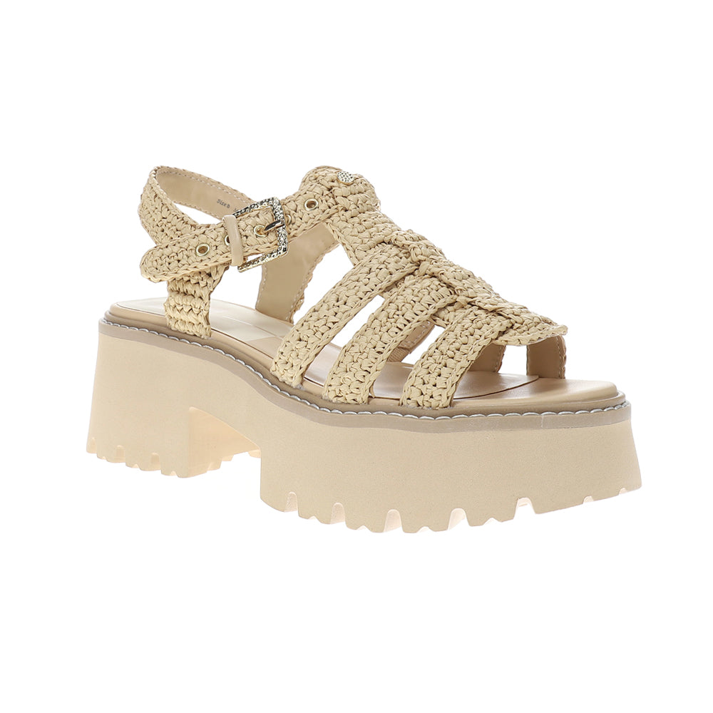Latice Strappy Fisherman Platform Sandals、mySite、gtrtttuynbv