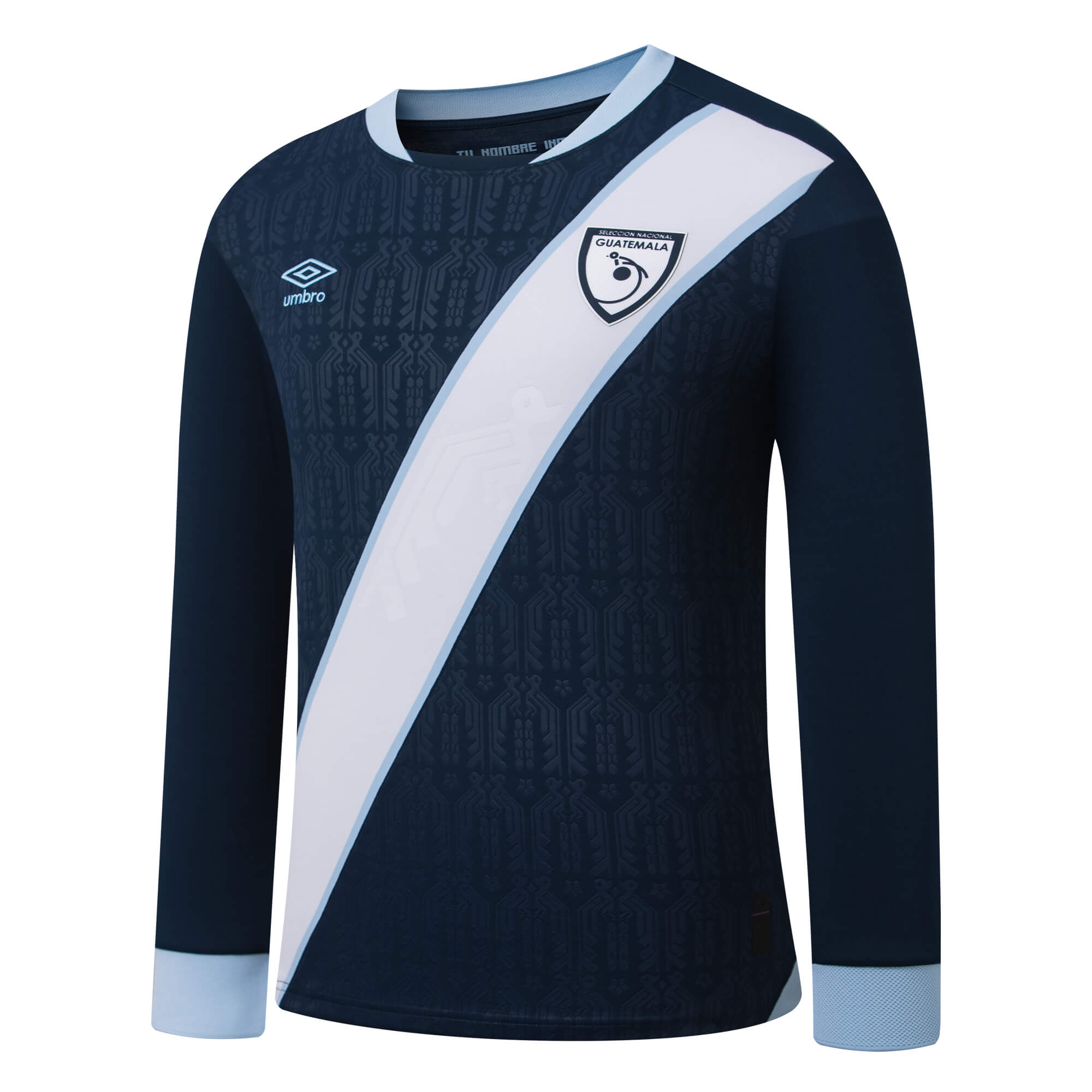 Umbro Men's Guatemala 2025/26 Long Sleeve Away Jersey Blue、mySite、noshort