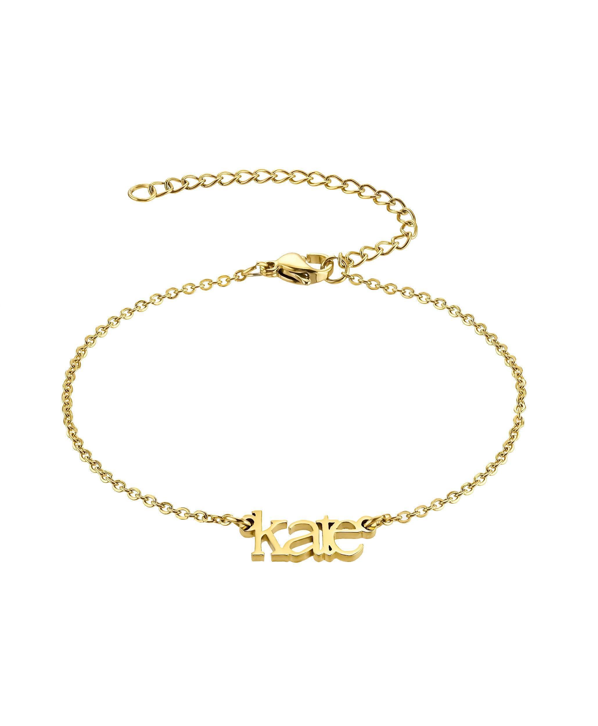  Sleek Name Bracelet 18ct Gold Vermeil