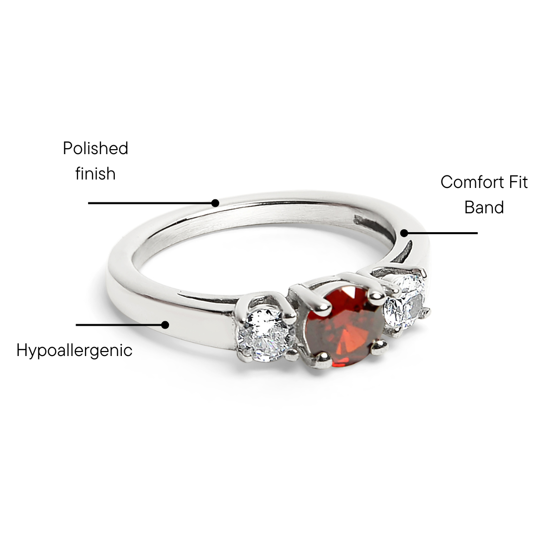 Stainless Steel CZ Accent Birthstone Ring / ZRJ4138、mySite、dreamappss