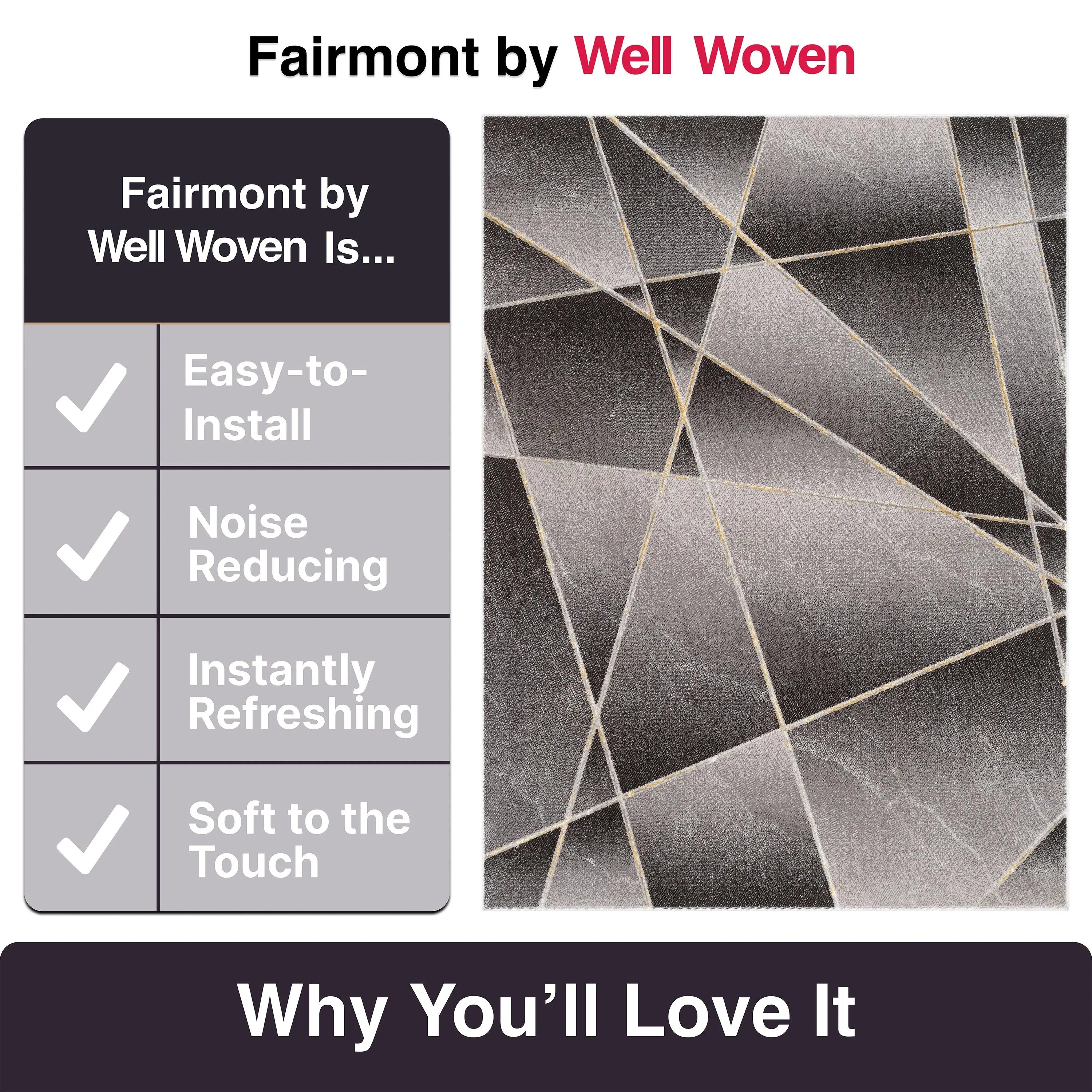 Arthur Retro Geometric Marble Pattern Grey Glam Rug、mySite、gigharbornorthrealestate