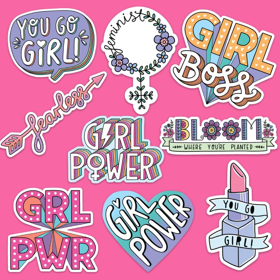  Girl Power Sticker 9 Pack、mySite、elrpsem3k