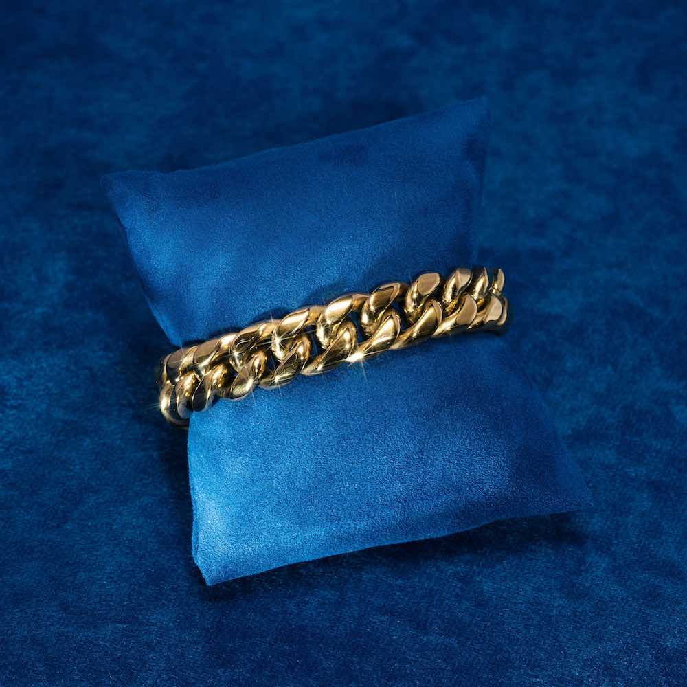 14MM Cuban Link Bracelet 14K Yellow Gold、mySite、hinf8tx79