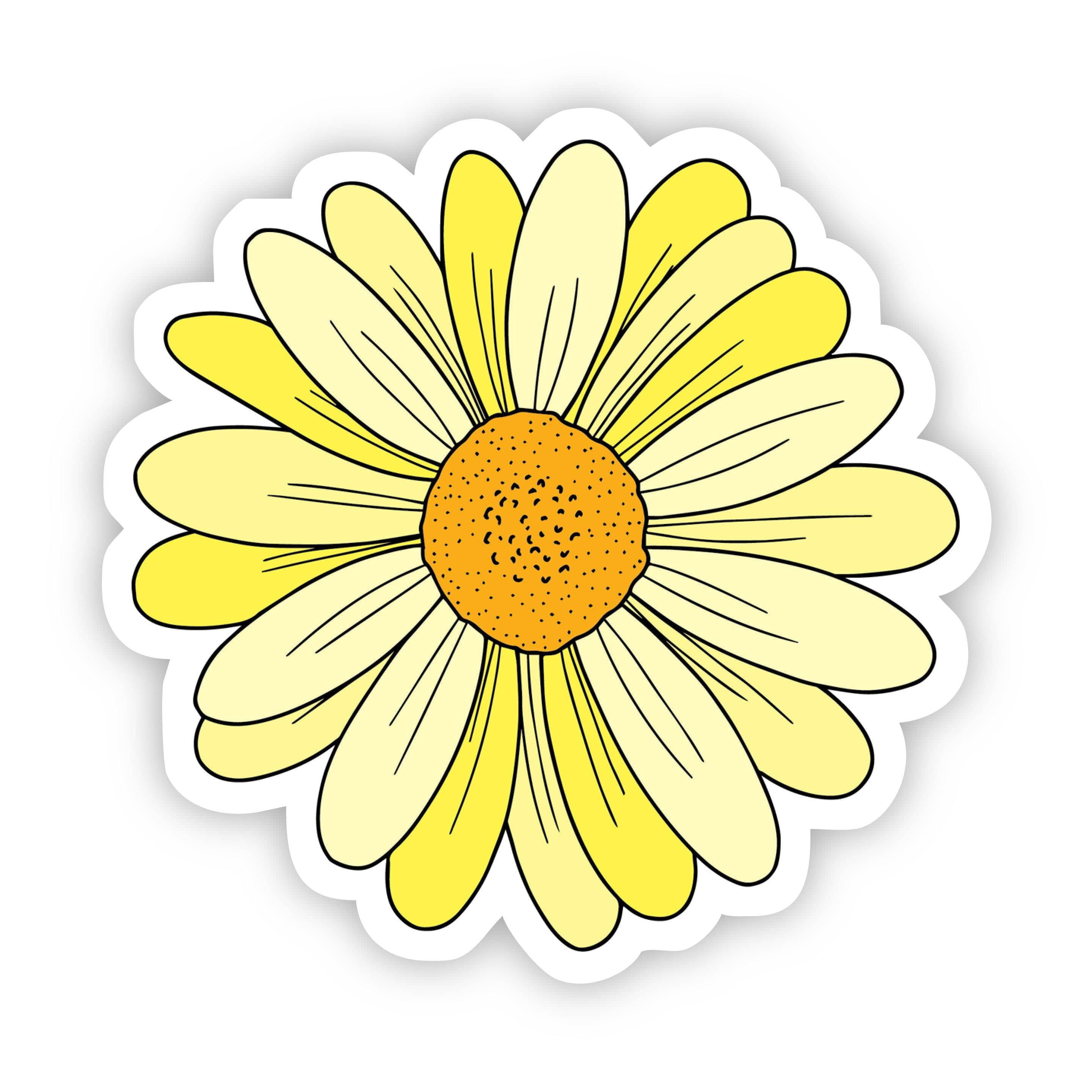  Yellow Daisy Aesthetic Sticker、mySite、elrpsem3k