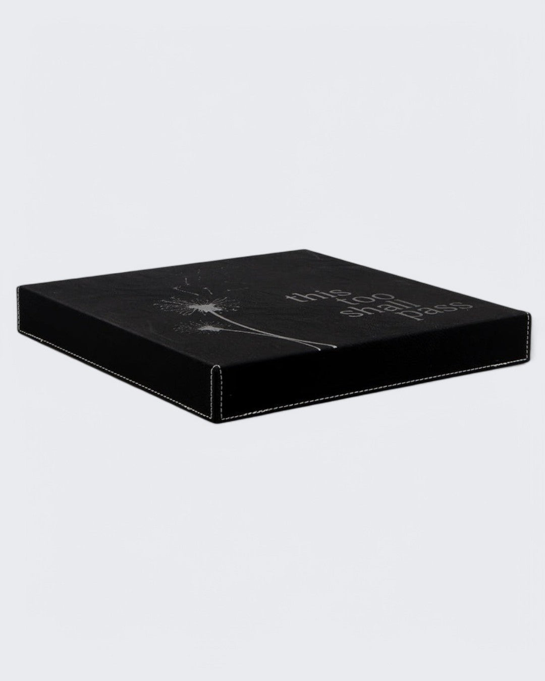 This Too Shall Pass Leatherette Black and Silver Inspirational Wall Hanging、mySite、topwebapps