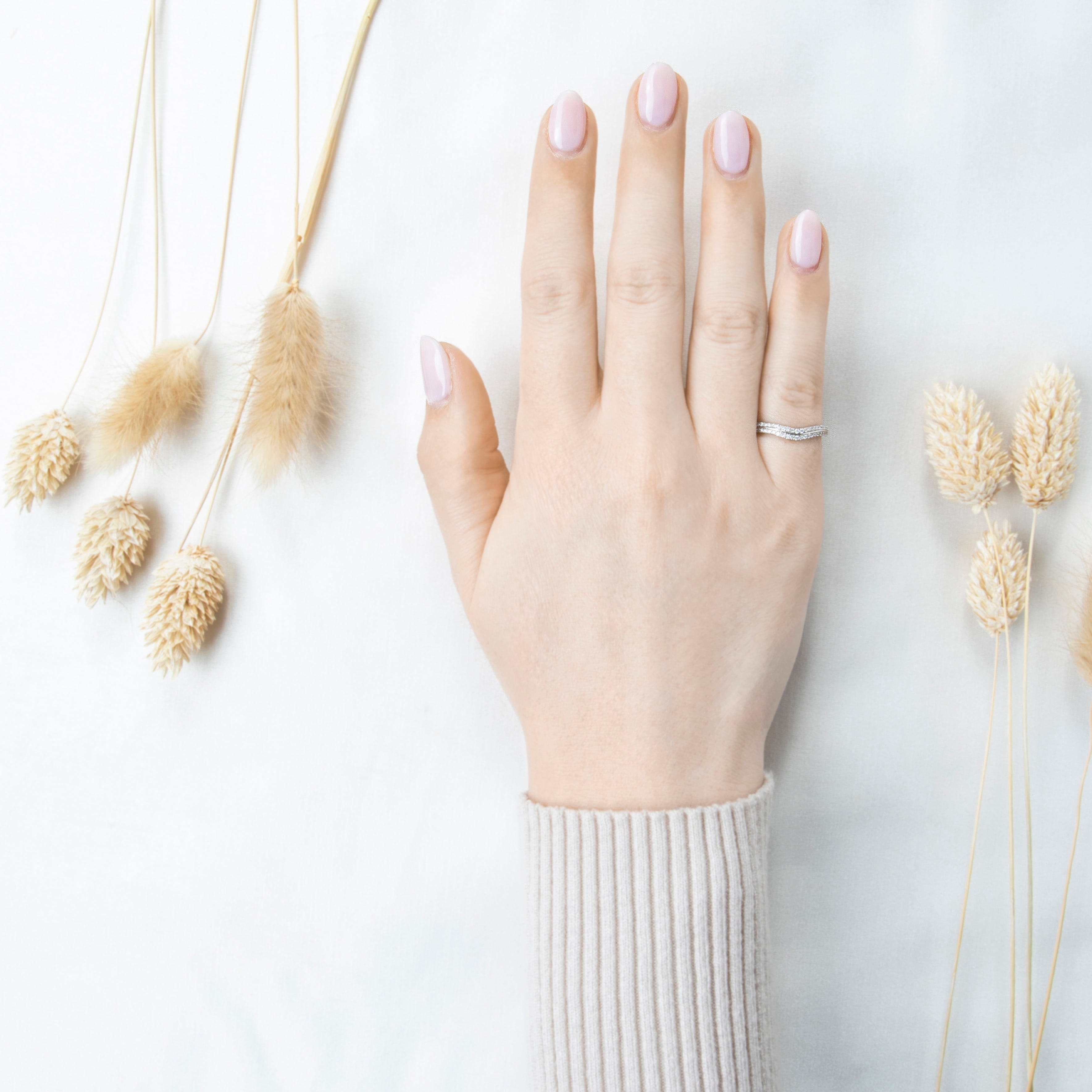 Vintage 14k White Gold .23cttw Diamond Double Curved Line Band Ring 5.00、mySite、hinf8tx79