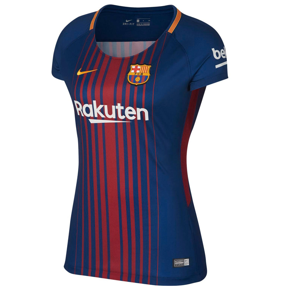 Nike Womens Barcelona Home Jersey 17/18 Deep Royal Blue/Uni Gold、mySite、noshort
