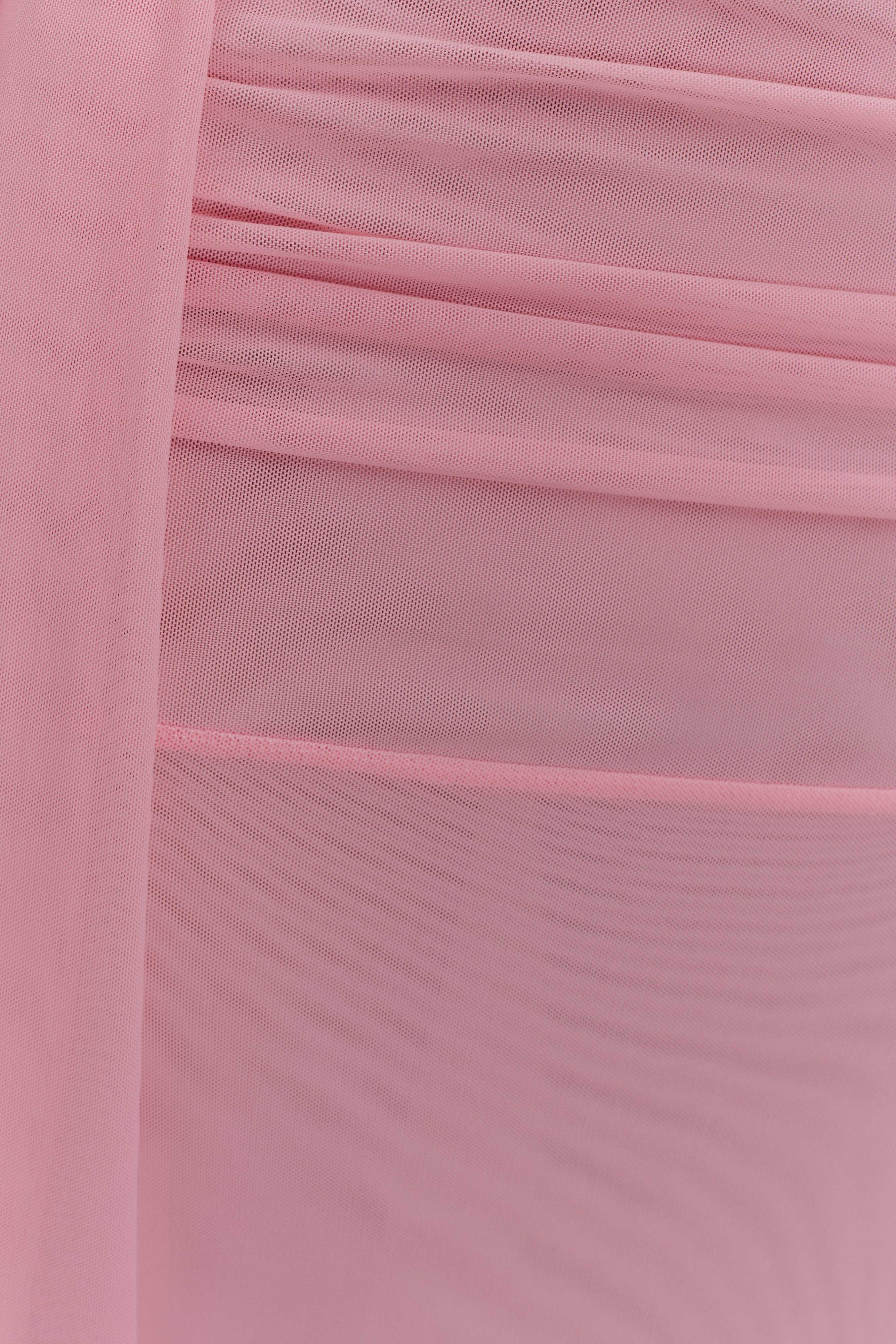 Arna Mesh Maxi Skirt - Candy Pink、mySite、solidvoid