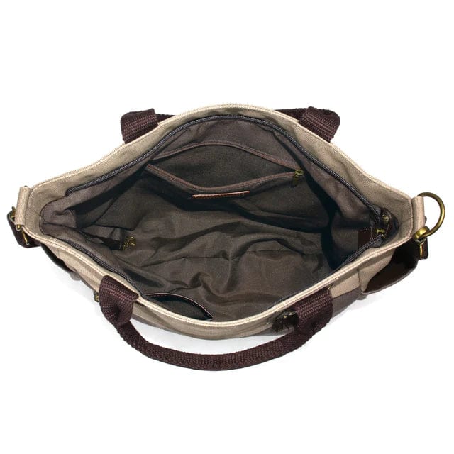 CHALA Multi Pocket Canvas Tote with choice of ANY keychain、mySite、g9winljtr