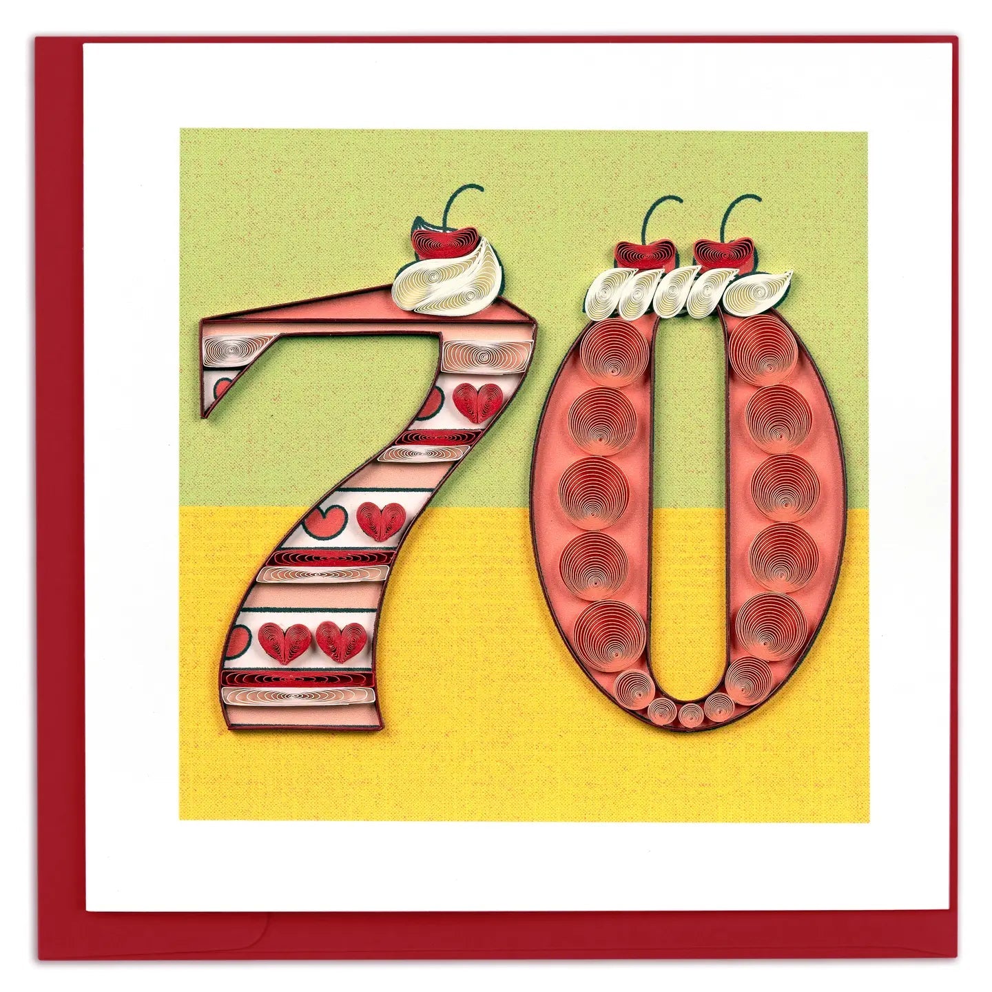  Quilled Birthday Milestone Greeting Card - 70、mySite、elrpsem3k