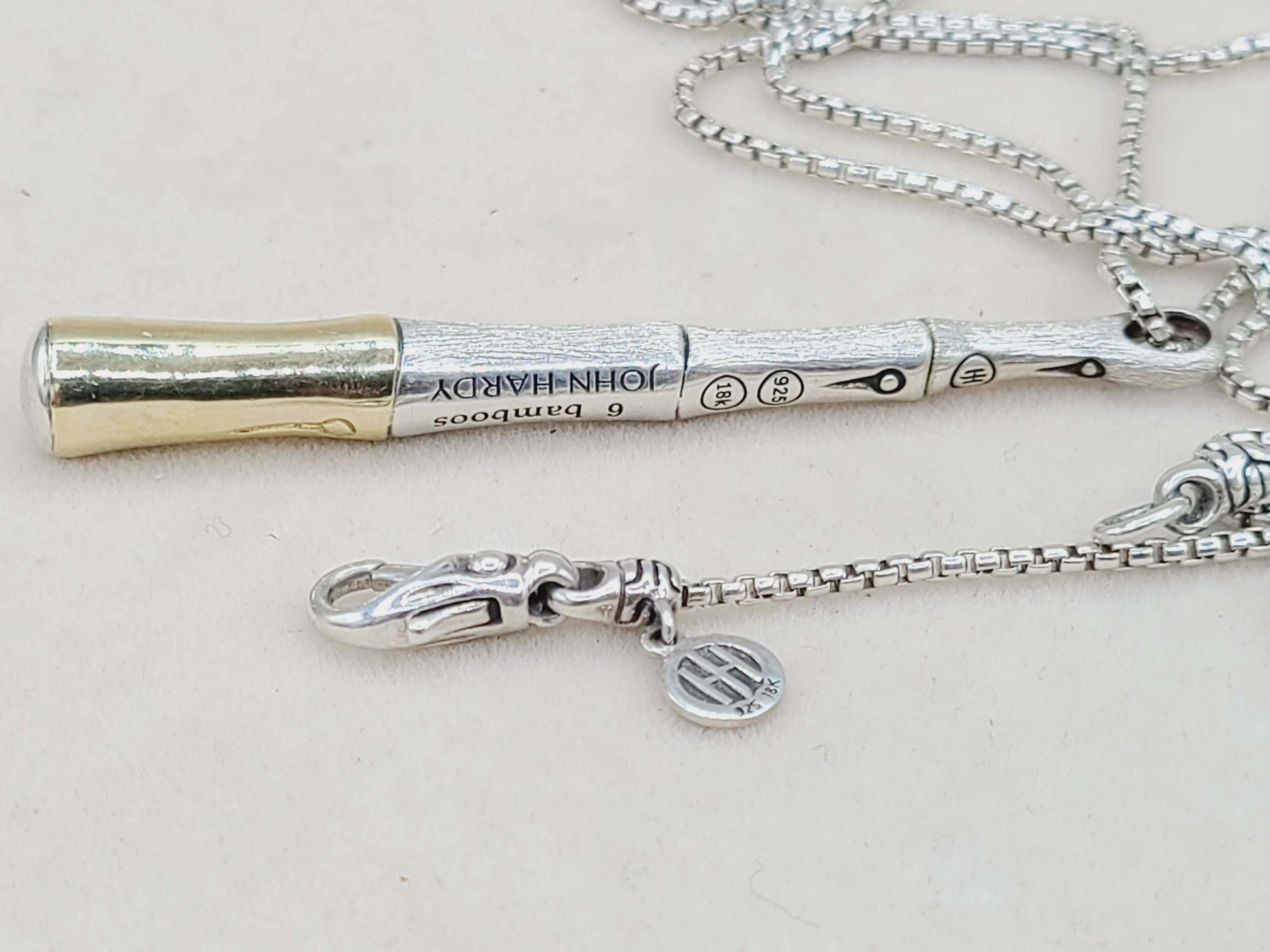 John Hardy Bamboo Pendant Necklace Gold & Silver、mySite、hinf8tx79