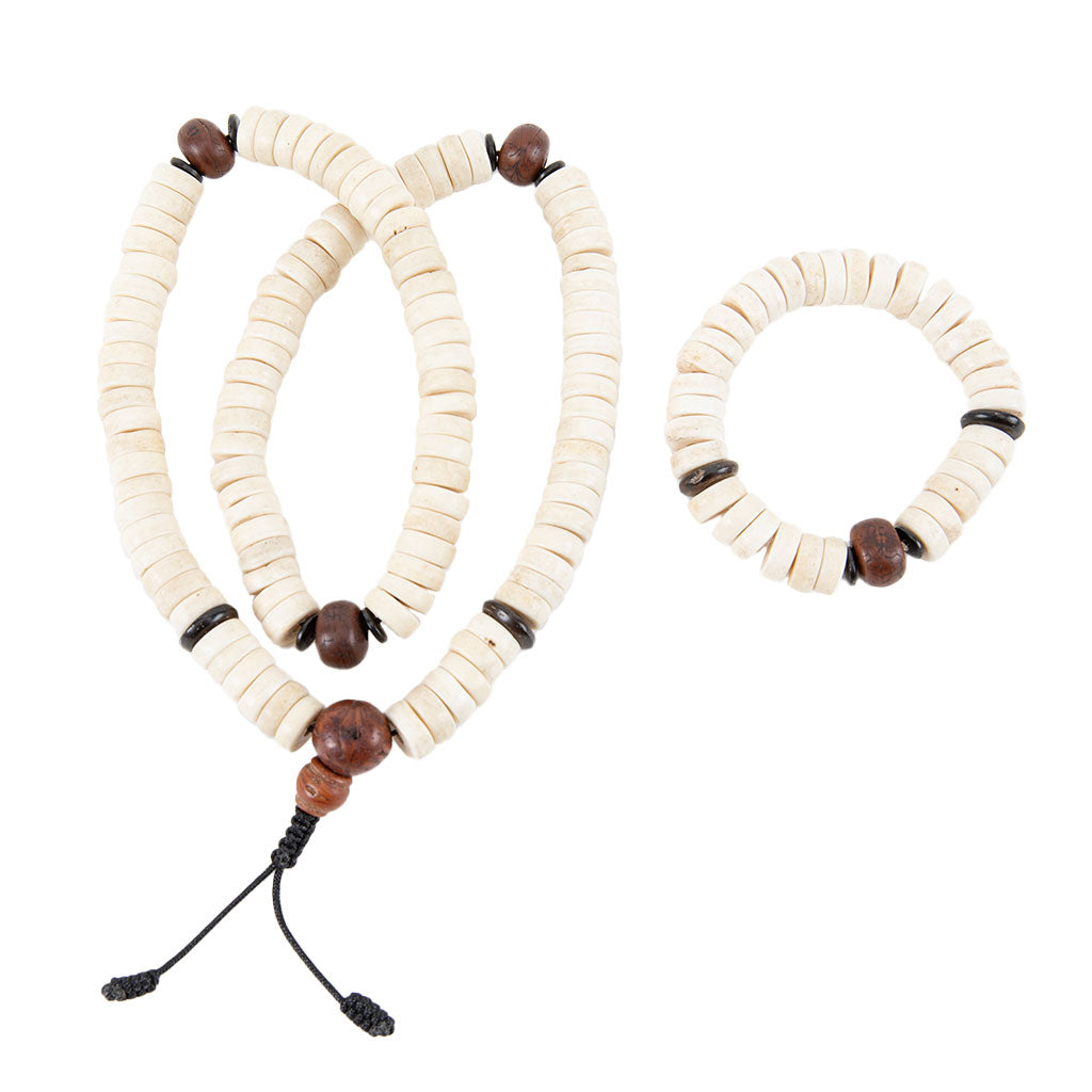 Yak Bone & Bodhi Seed Mala Set、mySite、topwebapps