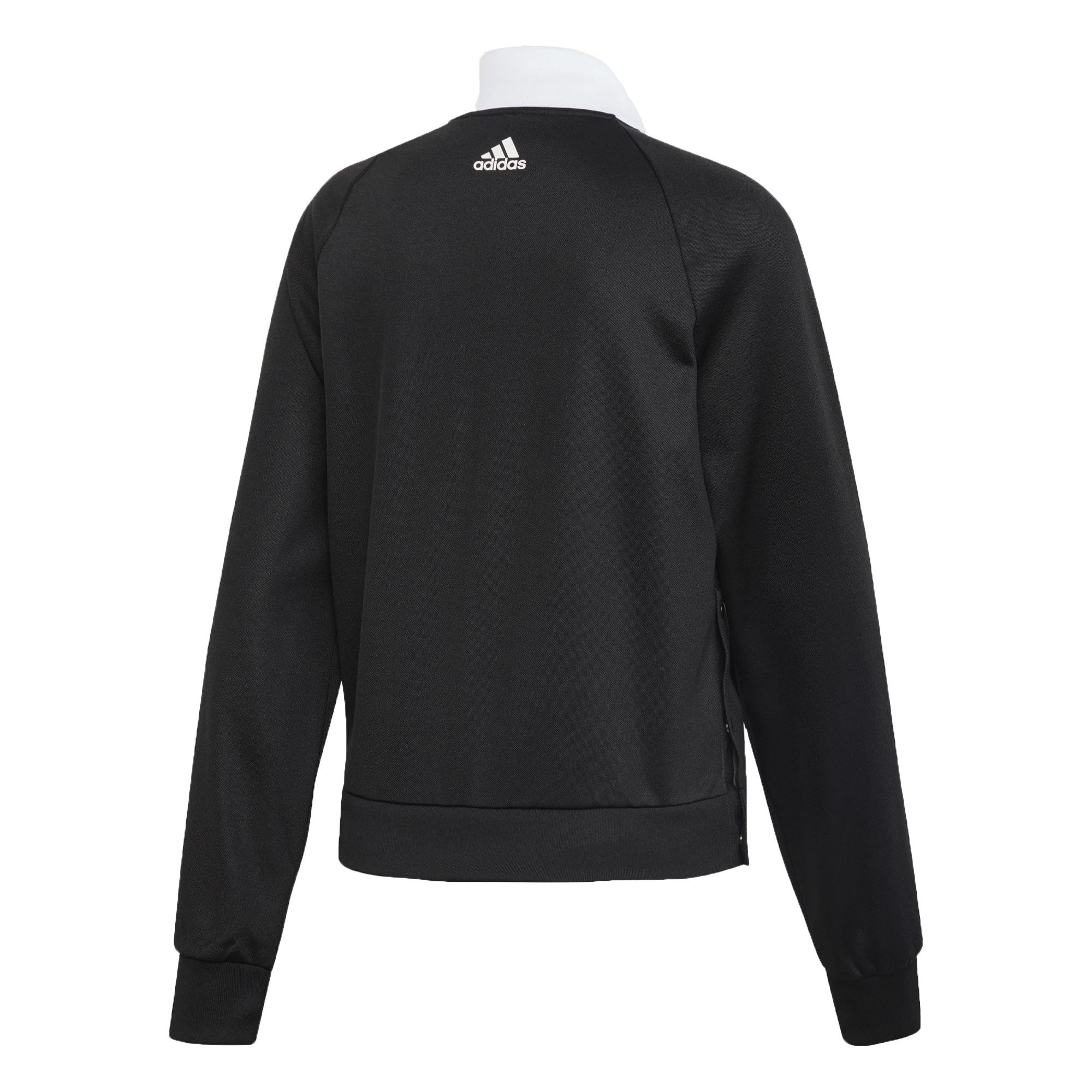 adidas Women's ID 3-Stripes Snap Track Top Black/White、mySite、noshort