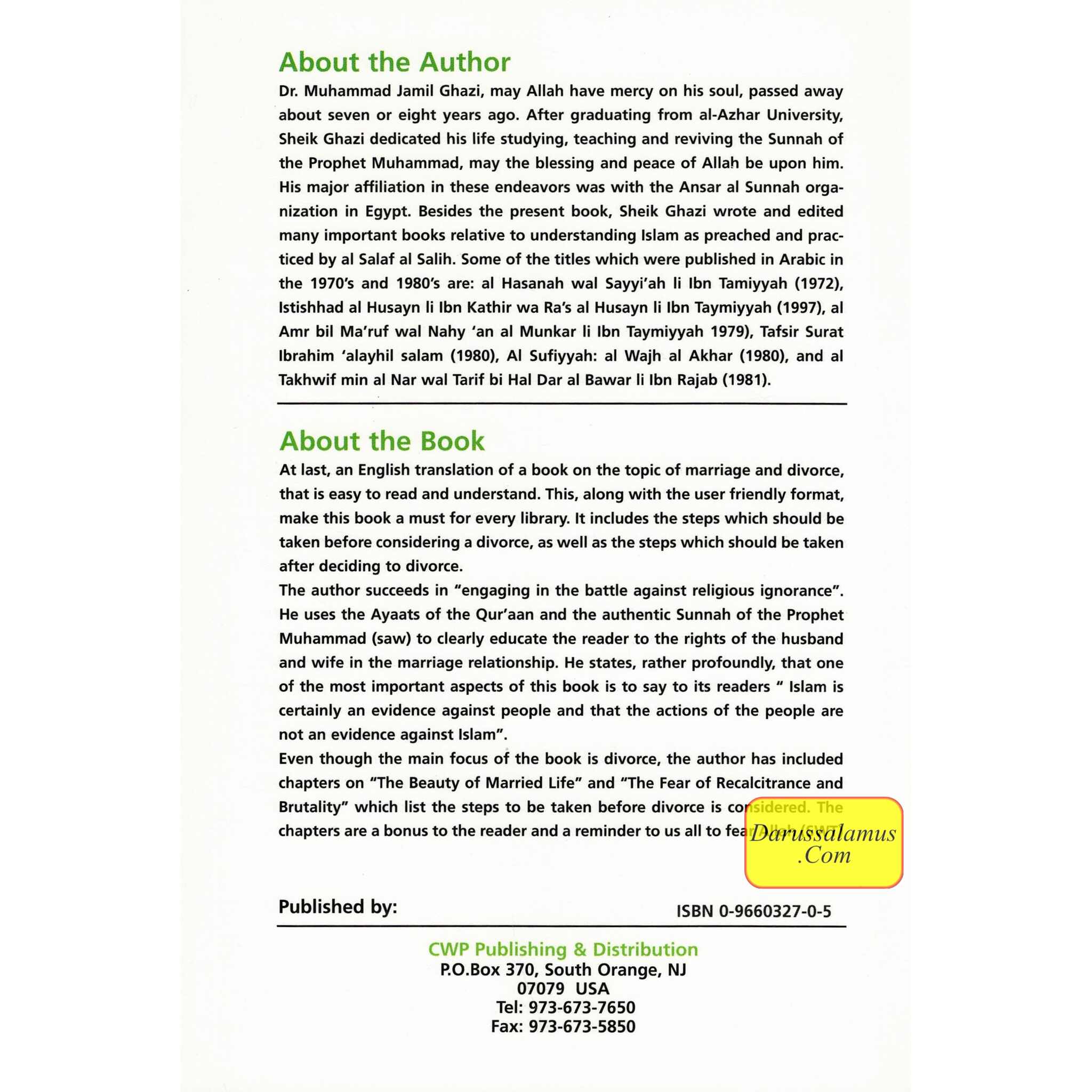 Marriage and Divorce By Dr Muhammad Jamil Ghazi、mySite、topwebapps