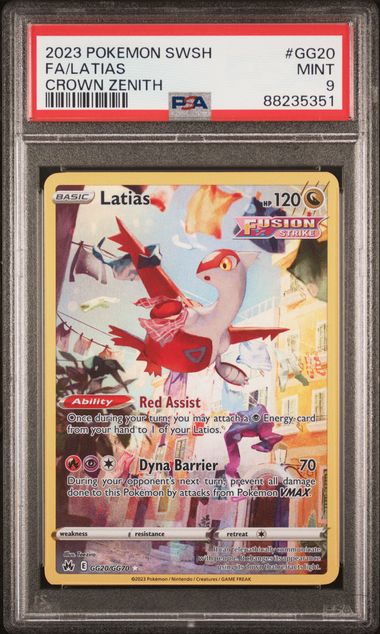 Latias #GG20 PSA 9 Crown Zenith、mySite、waistdrama