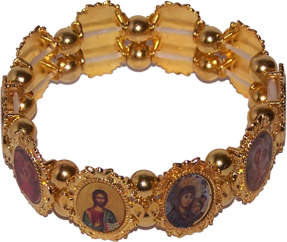 Bracelet chaplet - Elastic. One size fits all - Saints beads、mySite、topwebapps