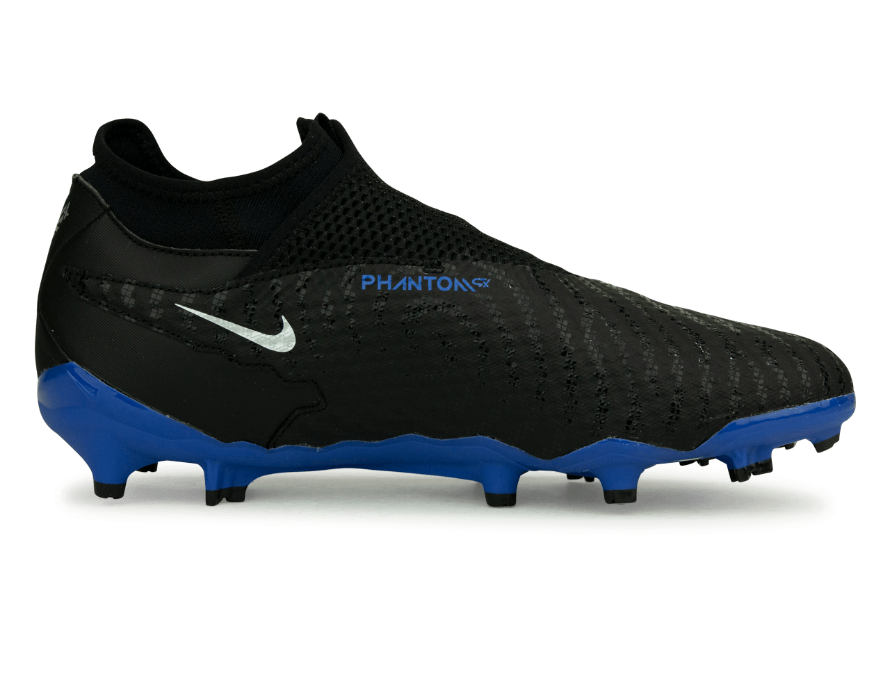 Nike Men's Phantom GX Academy DF FG/MG Black/Blue、mySite、noshort