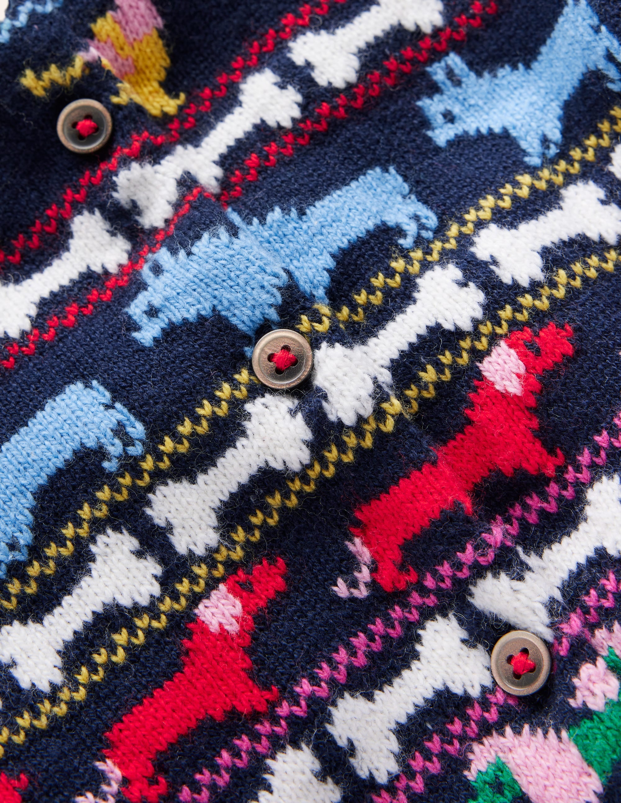  Edie Fair Isle Cardigan-Navy Multi Dogs、mySite、ashleygrahame