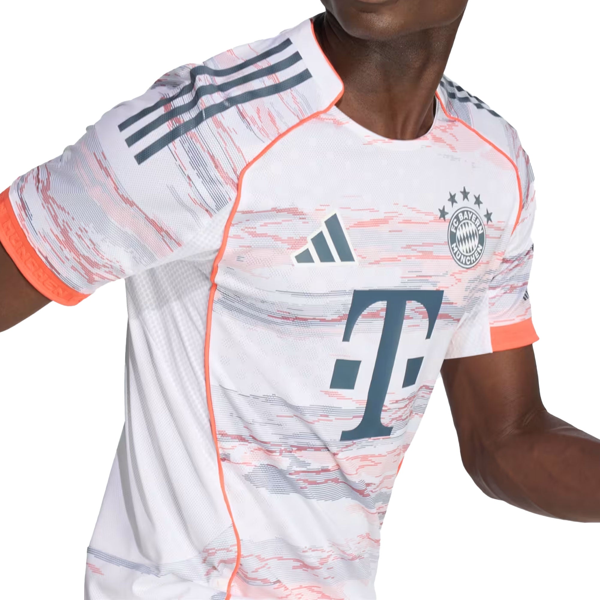 adidas Men's FC Bayern Munich 2025/26 Authentic Away Jersey White、mySite、noshort