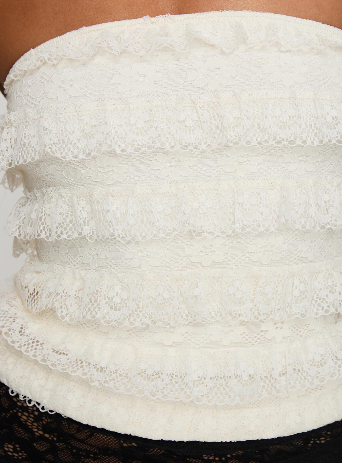 Saturn Returns Strapless Lace Top Cream、mySite、solidvoid