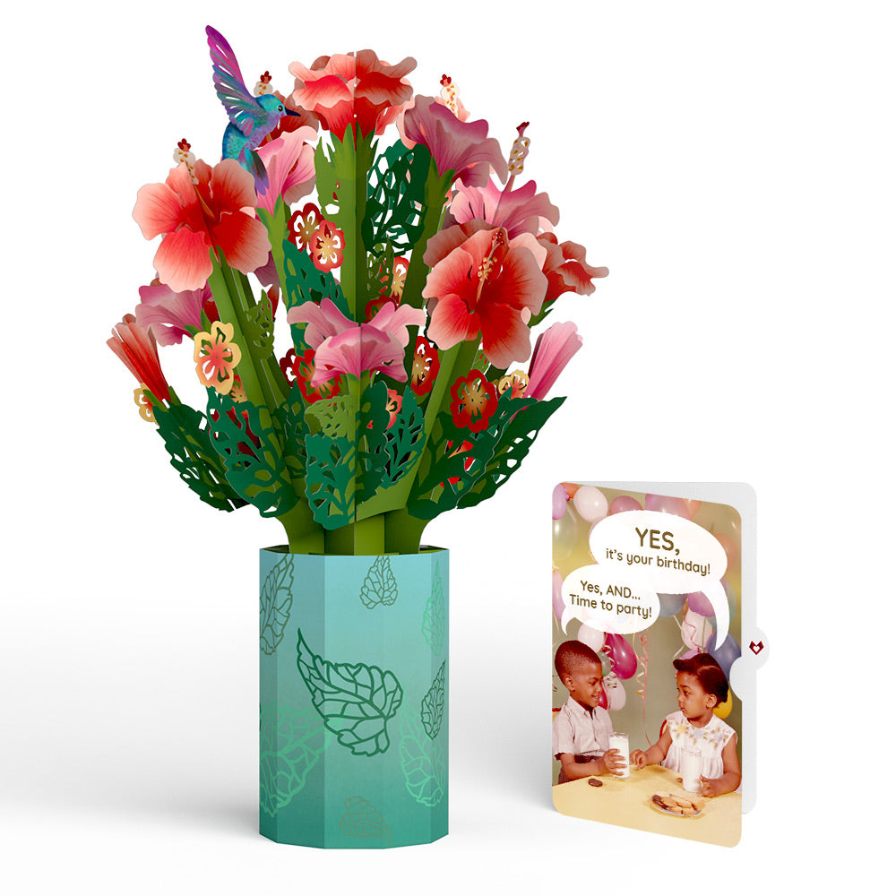 Hibiscus Birthday Bouquet and Time to Party Sentiment Set、mySite、solidvoid