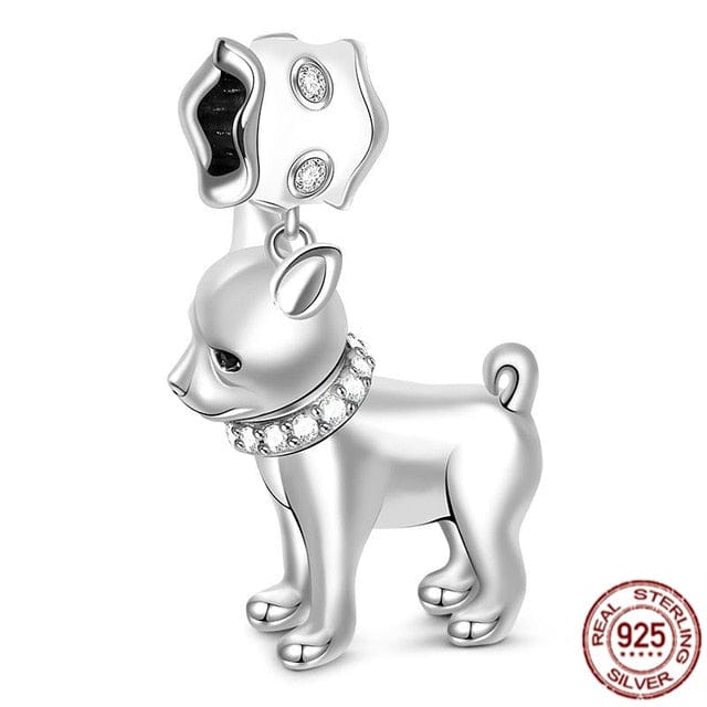 Dog Charm Collection Pandora Style Charms Sterling Silver Boston, Frenchie, Chi, Schnauzer, Puppy、mySite、g9winljtr